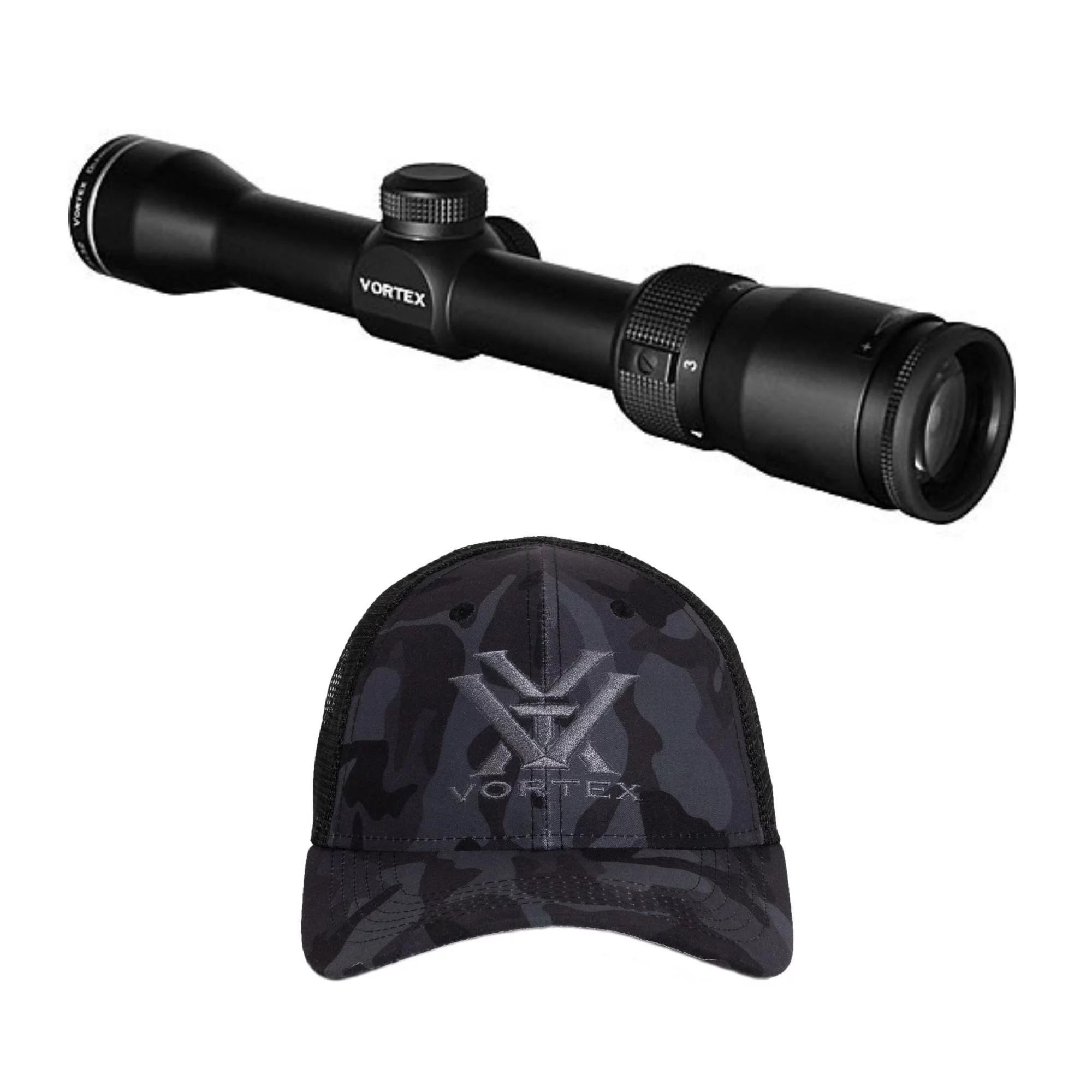 Vortex Optics 1.75-5x32 Diamondback Riflescope (Dead-Hold BDC Reticle) and Hat