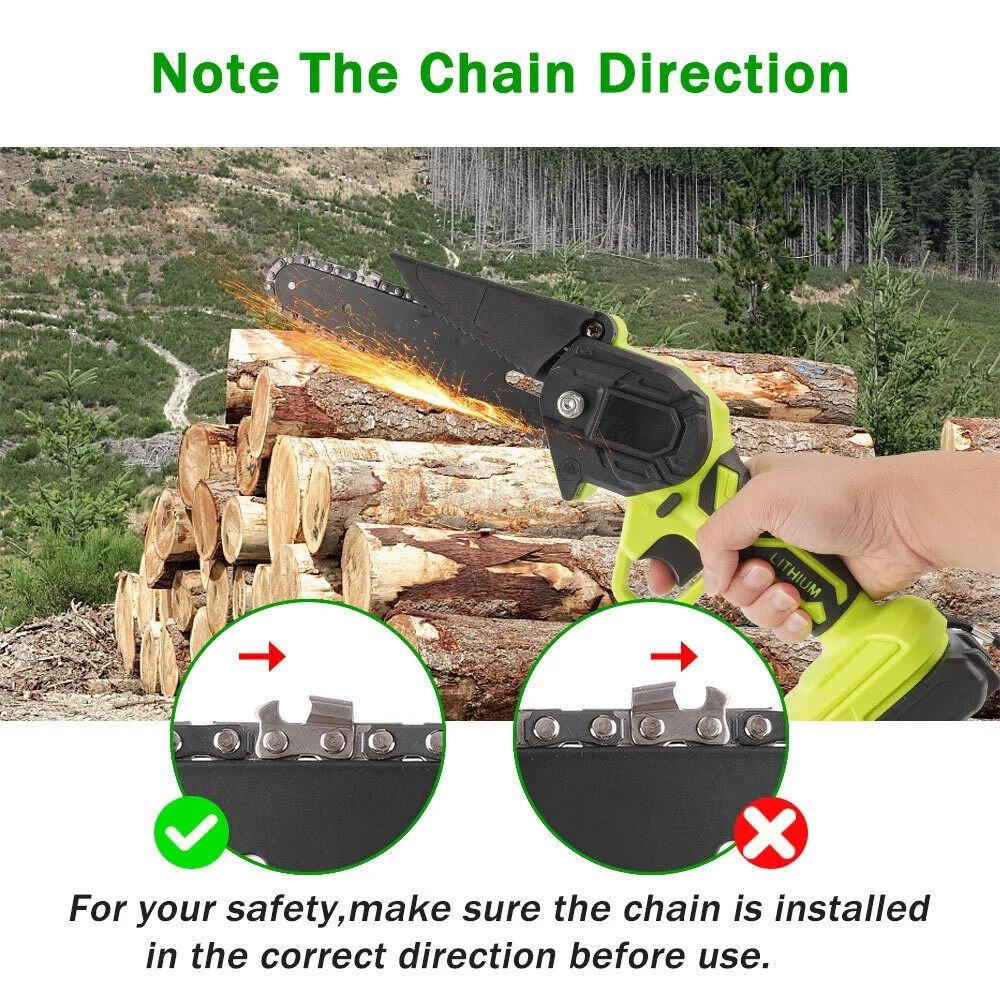 6in Mini Handheld Electric Chainsaw 6