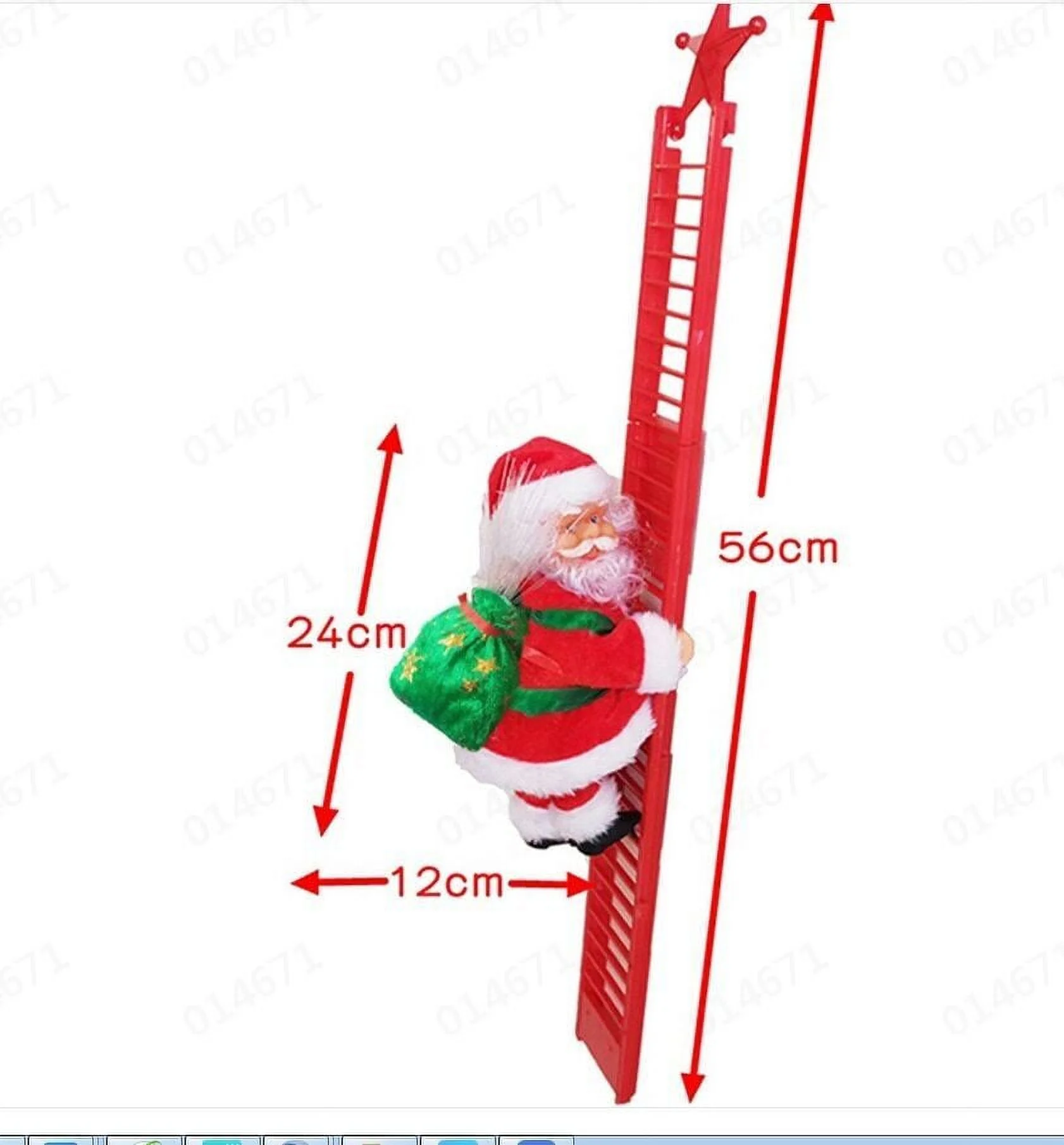 YHAIOGS Christmas Decoration Santa Claus Electric Climbing Hanging Xmas Ornament TOys