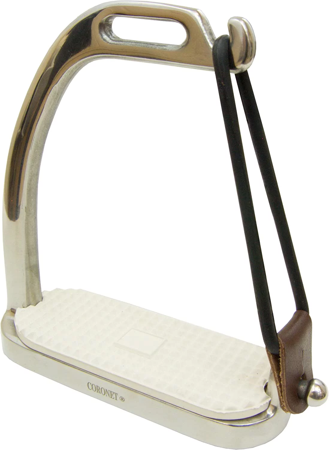 Coronet Peacock Stirrup Irons w/Pads - 4 3/4