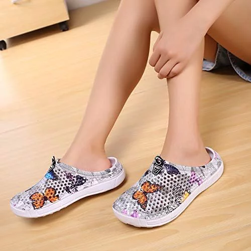 Women's Clogs Shoes Sandals Quick-Dry Lightweight Summer Beach Shoe Garden Clogs Casual Slippers