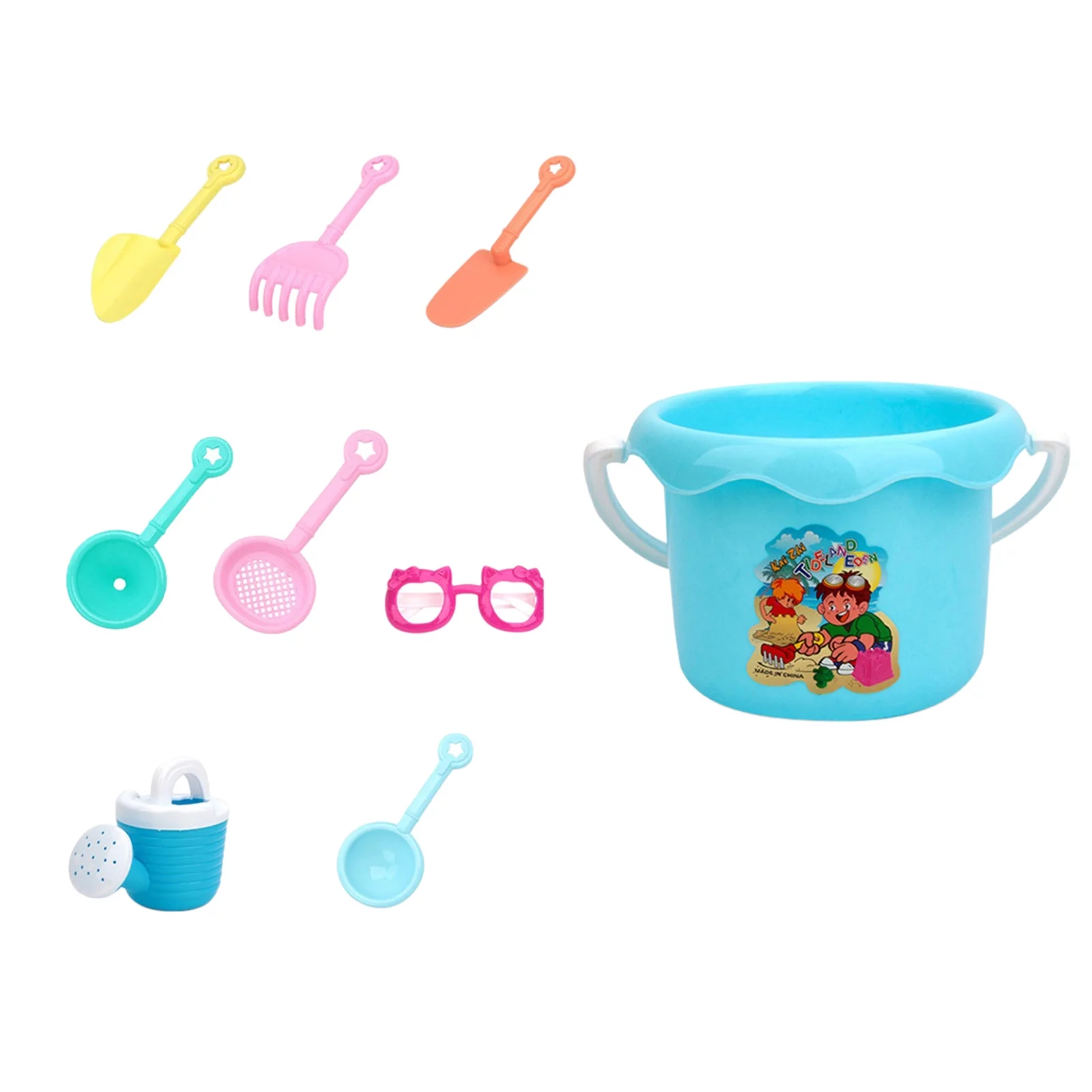 FHKOEGHS Beach Buckets Metal Beach Children's Toy Castle Bucket Shovel Spade Tool Toy