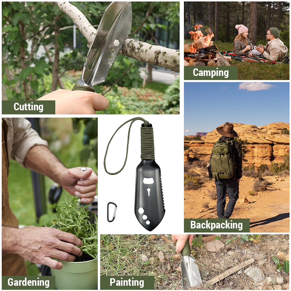 Multipurpose Camping Shovel Garden Hand Trowel Outdoor Portable Shovel Hiking Shovel