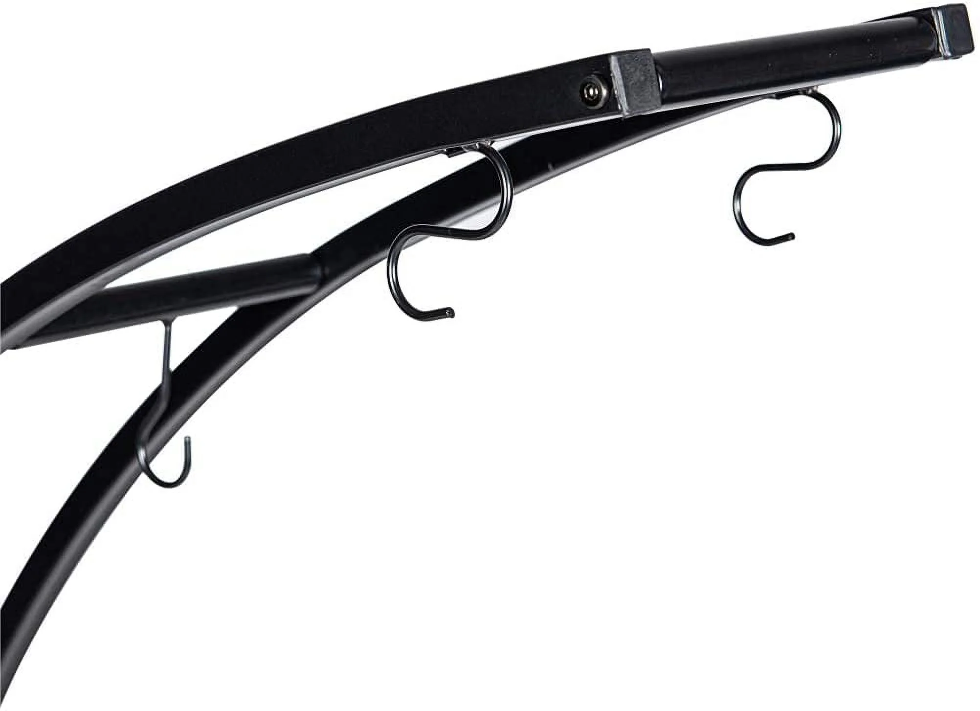 5 Tier Metal Plant Stand Creative Half Moon Shape Ladder Flower Pot Stand Rack for Home Patio Lawn Garden Balcony Holder Black (1 Pack)