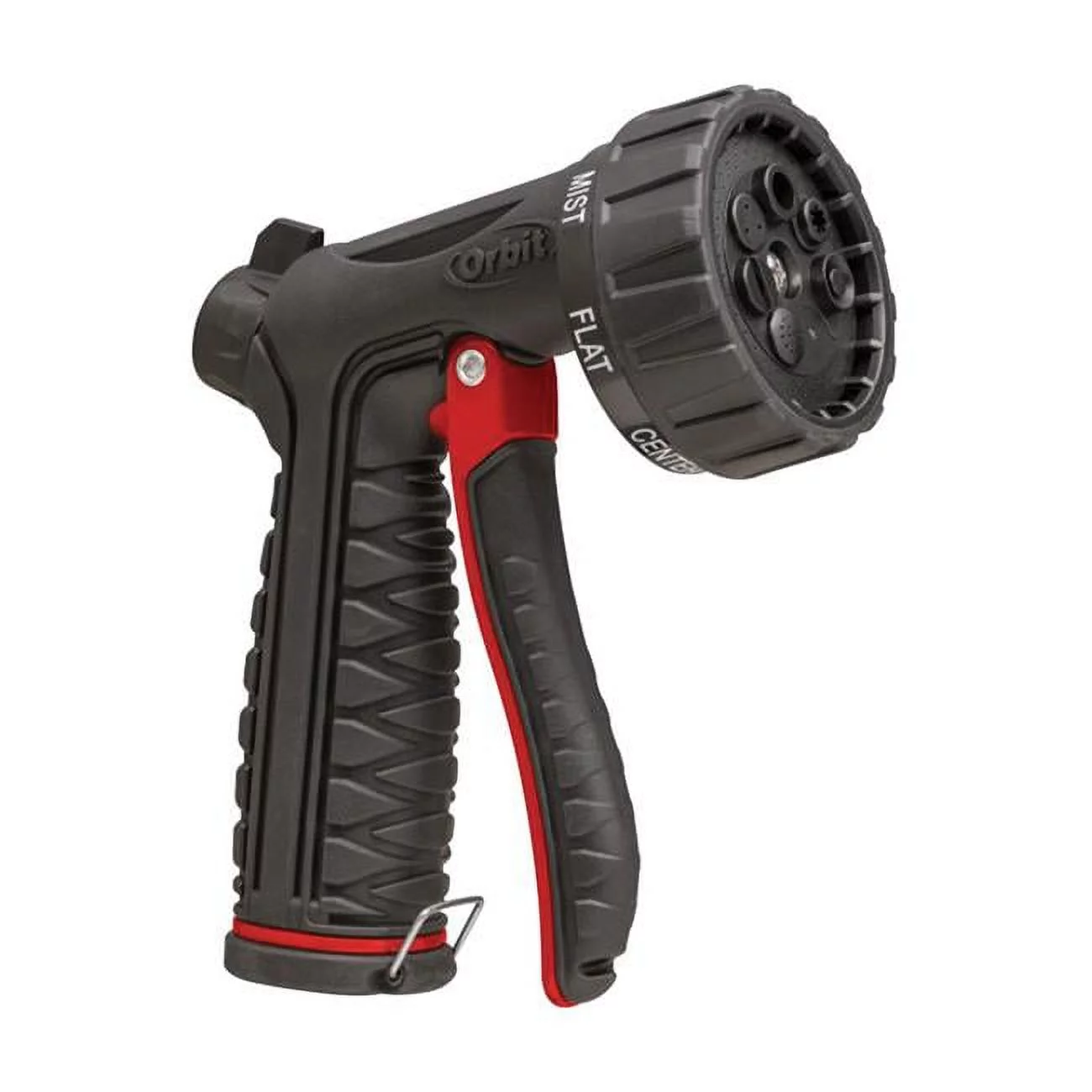 Orbit Irrigation 7803471 7 Pattern Metal Hose Nozzle, Black & Red