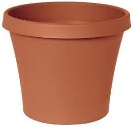 Bloem Terrapot 7 in. H x 8 in. Dia. Resin Traditional Terracotta Clay Planter