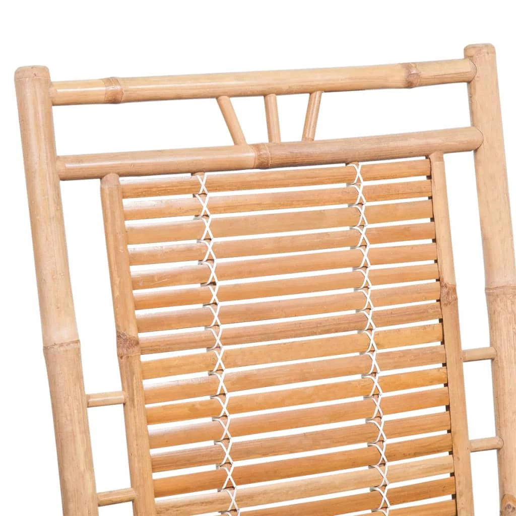 Anself Rocking Chair with Cushion Bamboo