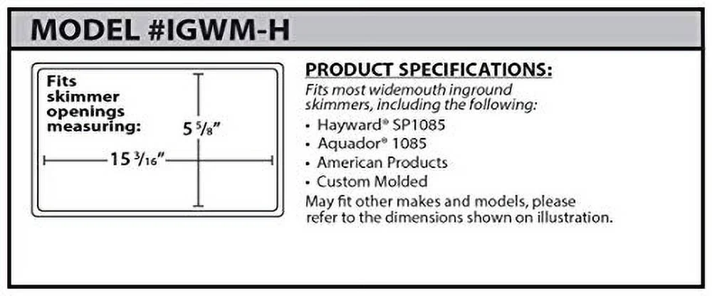 SimPoolTech IGWM-H Winterizing In-Ground Pool 15-3/16