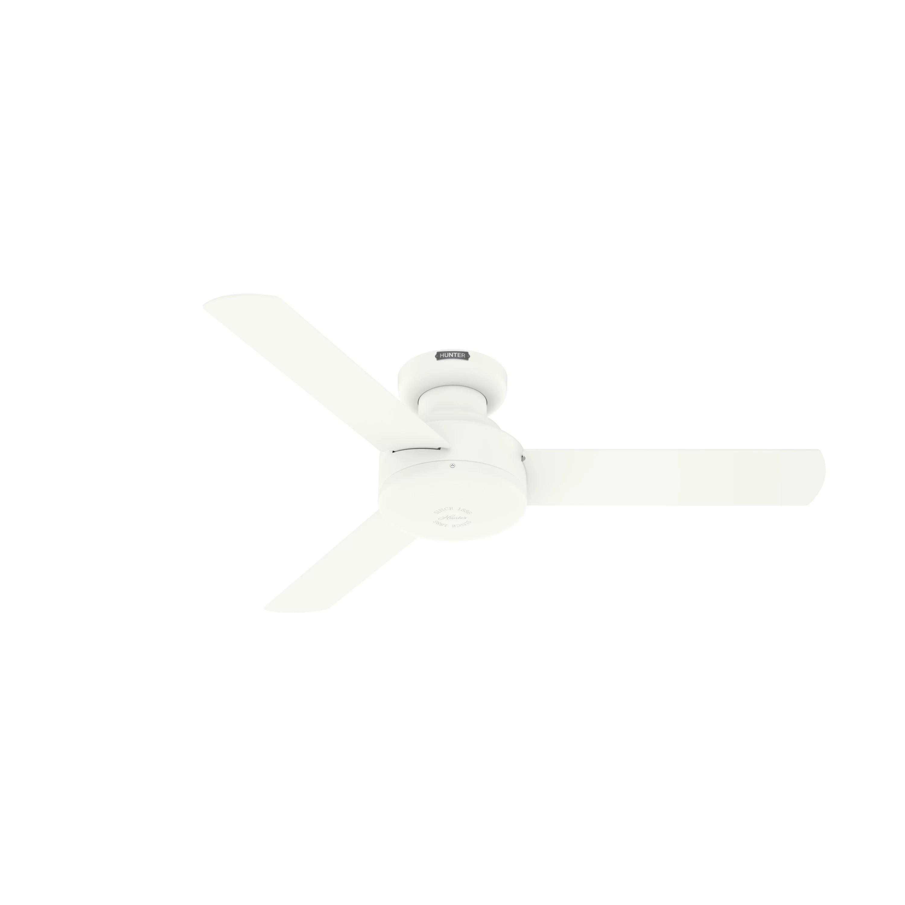 HUNTER - 52402 - Hunter 44 inch Presto Matte White Low Profile Ceiling Fan and Wall Control