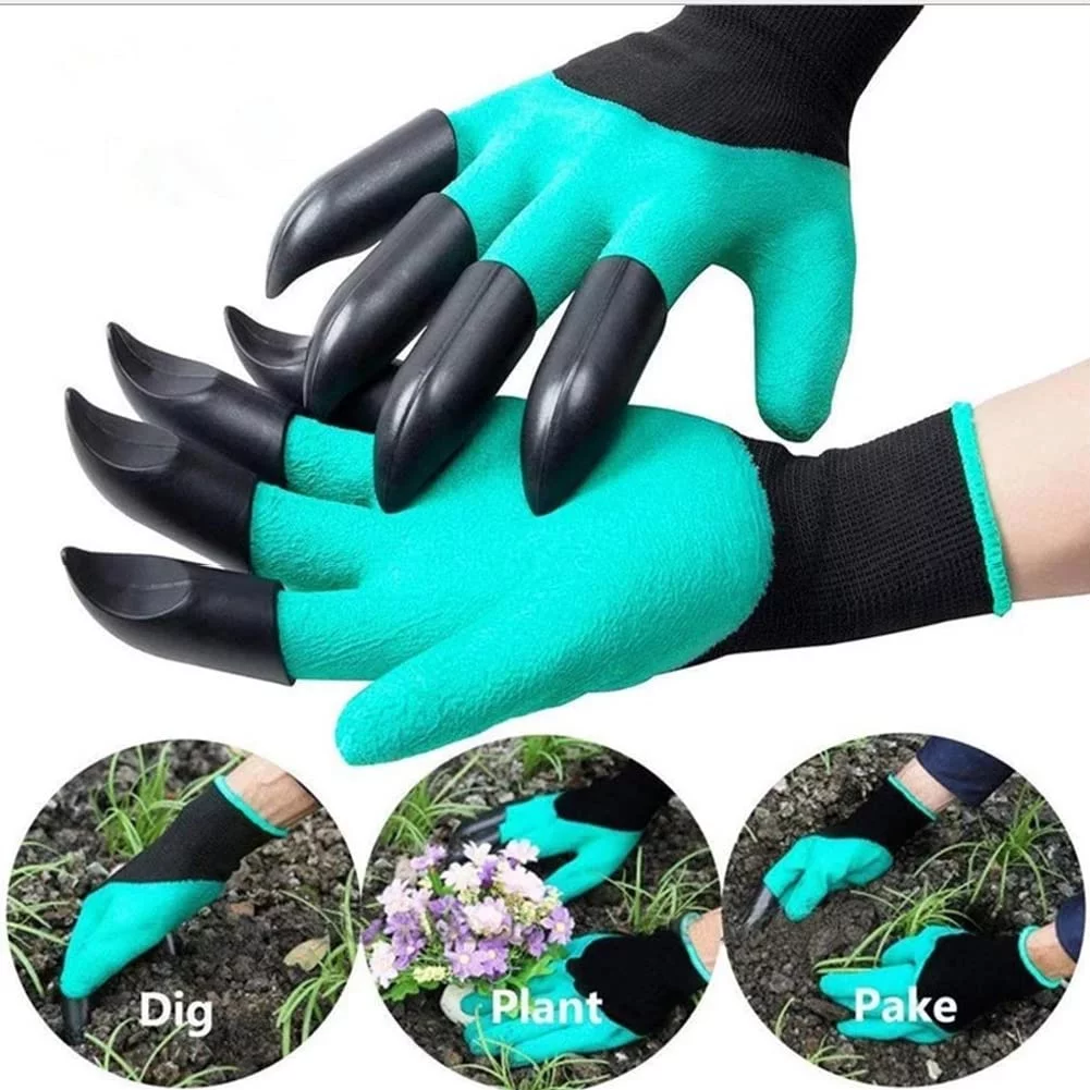 Claw Gloves, Waterproof Garden Gloves for Digging , Best Gardening Gifts for Women (Green Claw 1 Pairs)