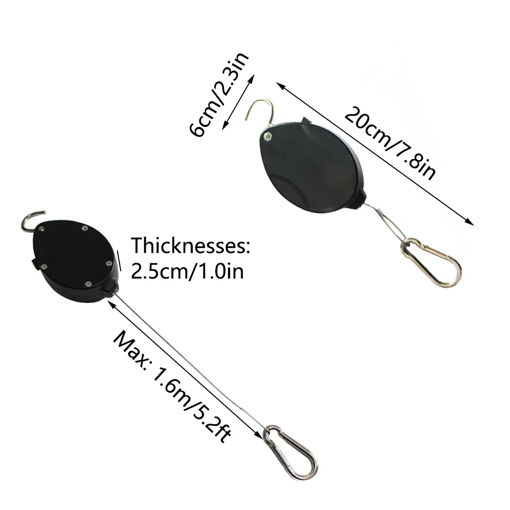 TOP-MAX 1/2/4Pcs Retractable Plant Hanging Metal Rope Hanging Planter Hanger for Plants Baskets Flowers