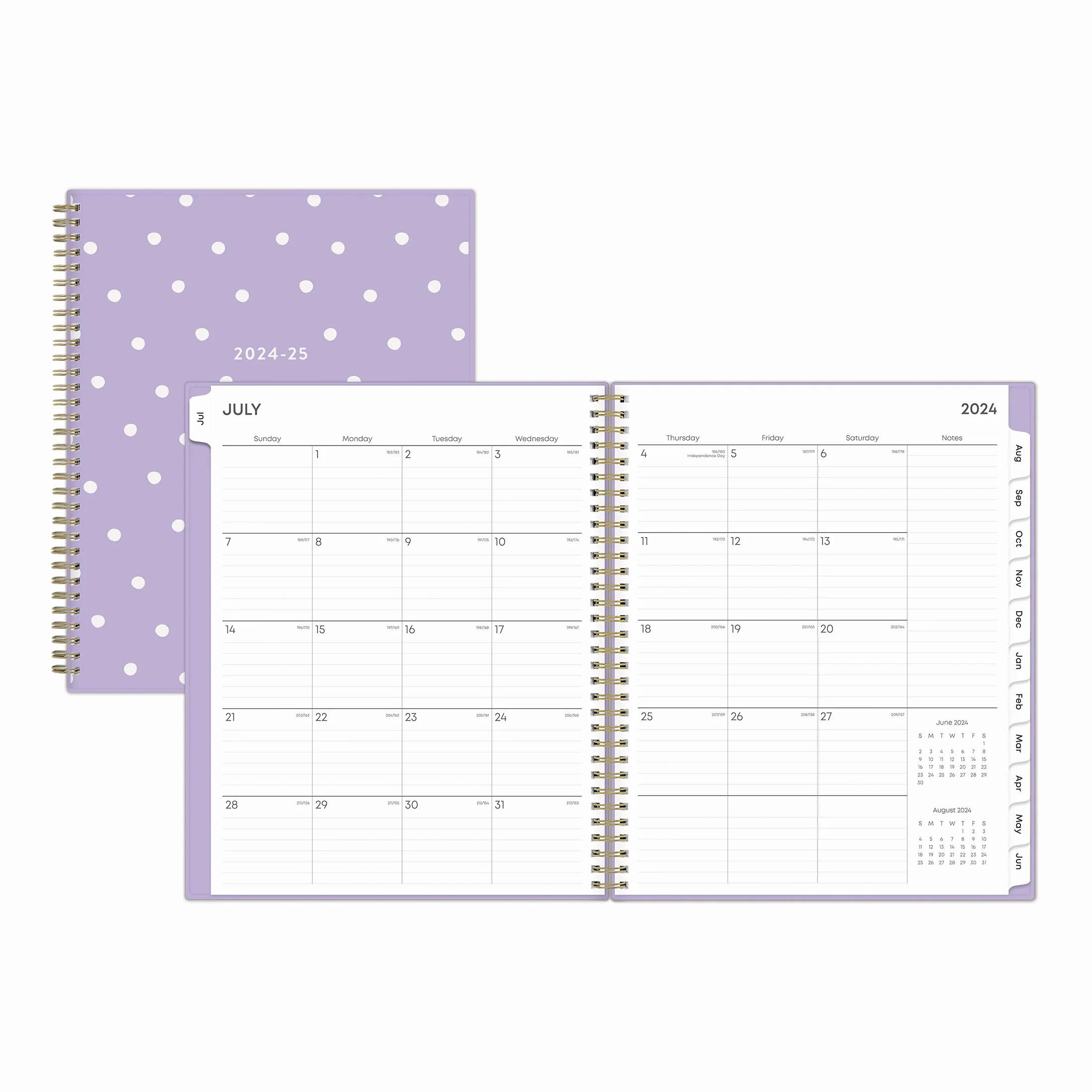 2024-25 Weekly Monthly Planner, 8.5x11, by Blue Sky, Wisteria