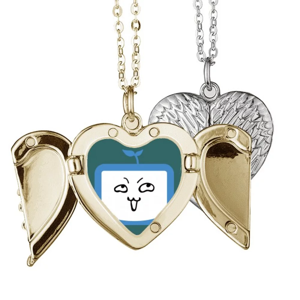 Saplings Insidious Small TV Face Original Angel Wing Necklace Pendant Couple