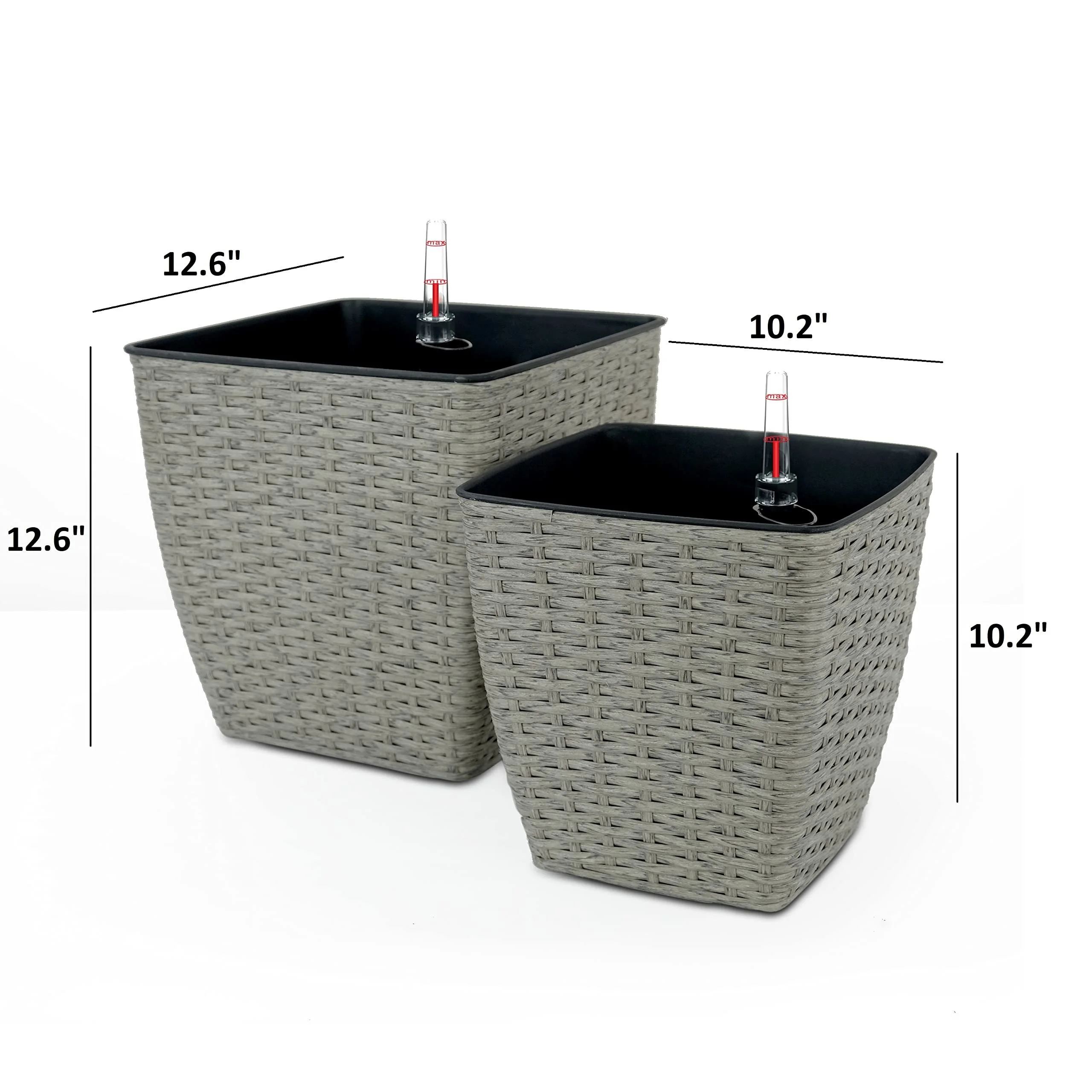 Eco-Friendly Self-Watering Planters - 2 Pack - 2-Pack - 6.0 - Elevate your plants with style and ease!