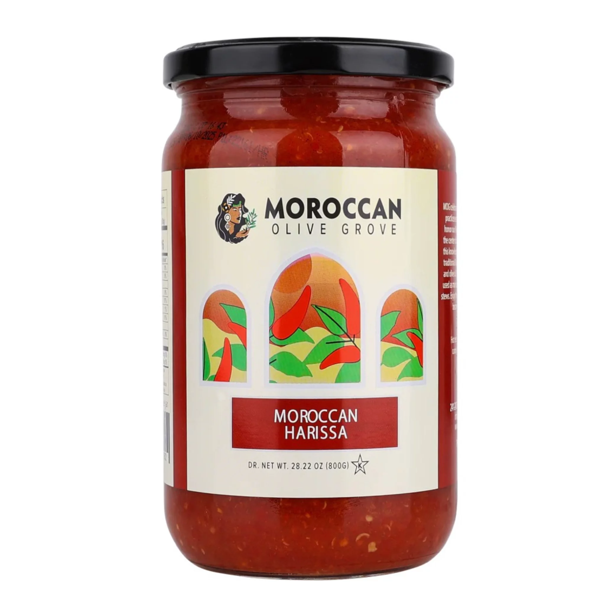 Alta Gama Fresh Moroccan Olive Grove Moroccan Harissa Glass Bottle, 28oz