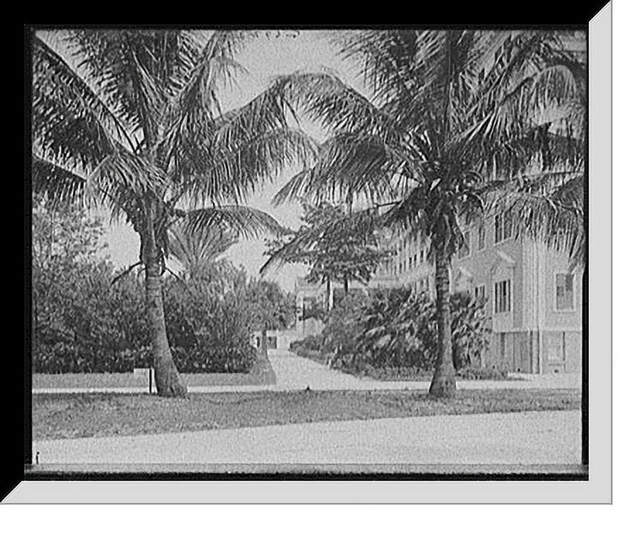 Historic Framed Print, [Hotel Royal Poinciana, west facade, Palm Beach, Fla.], 17-7/8