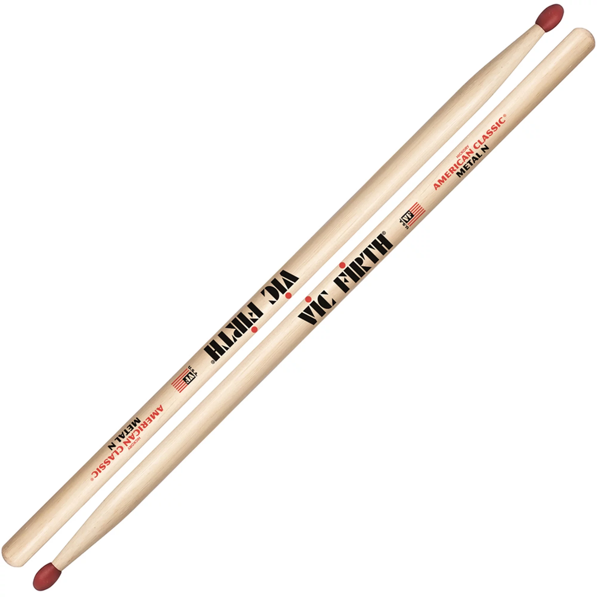Vic Firth American Classic Metal Nylon Tip Hickory Drumsticks