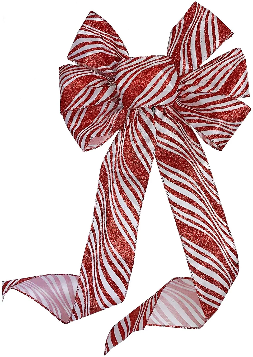 Candy Cane Stripes Christmas Bow - 10