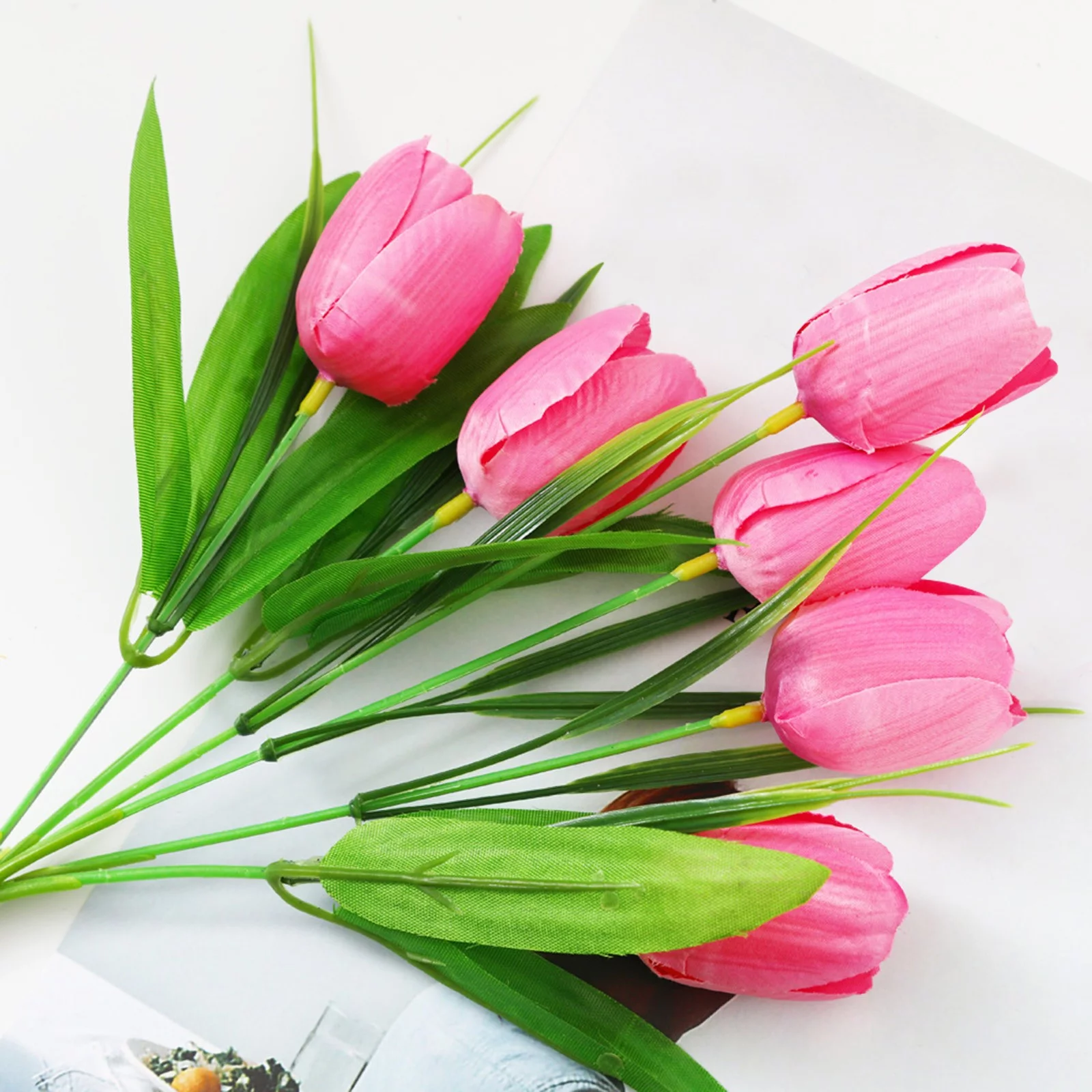 ILJNDTGBE Artificial Tulips Flowers Winter Stems for Vases Real Bridal Day Dimulation Wedding Bouquet Flower Flower Mother's Decoration Latex 1pcs Artificial Home Artificial Flow