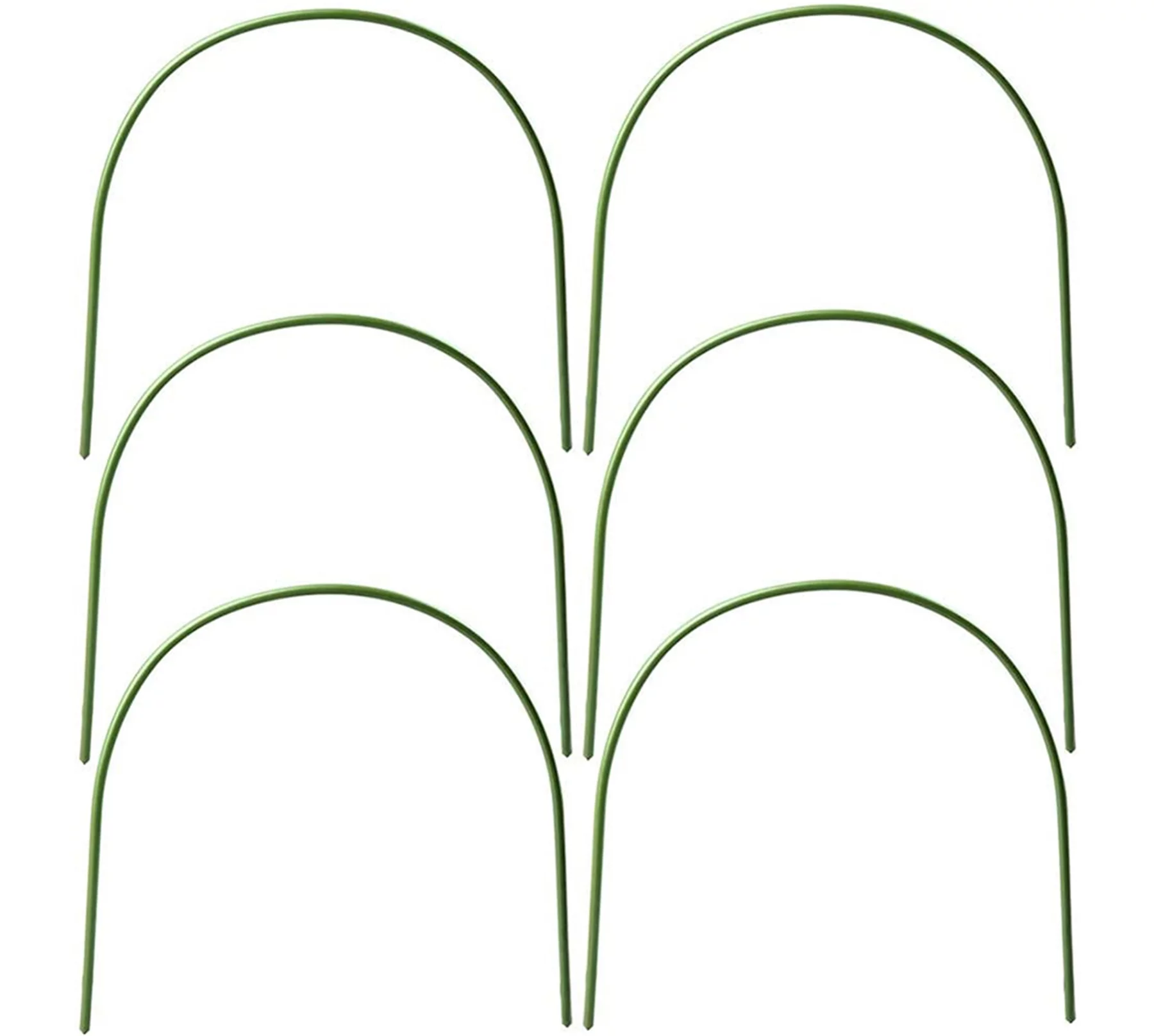 6Pcs Portable Steel with Plastic Coated Hoops,Greenhouse Hoops