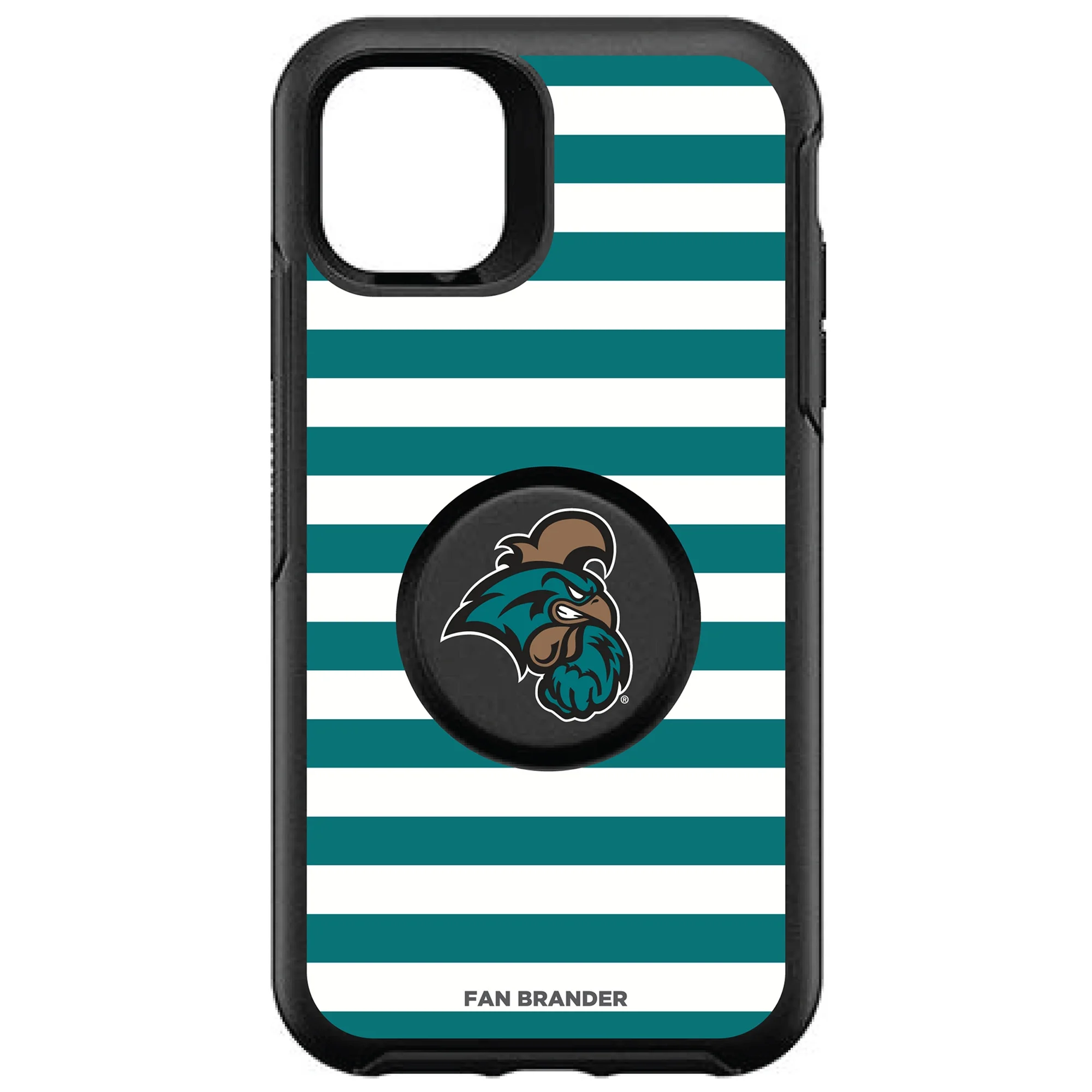 OtterBox x PopSockets Coastal Carolina Chanticleers Otter + Pop Striped Symmetry iPhone Case