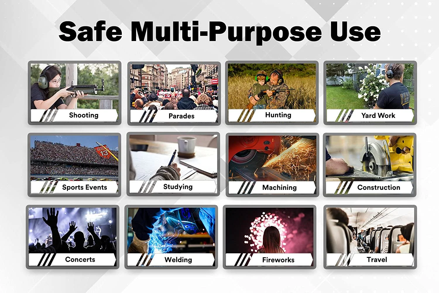 pro ears - revo - hearing protection - nrr 25 - youth and women ear muffs - pink rain