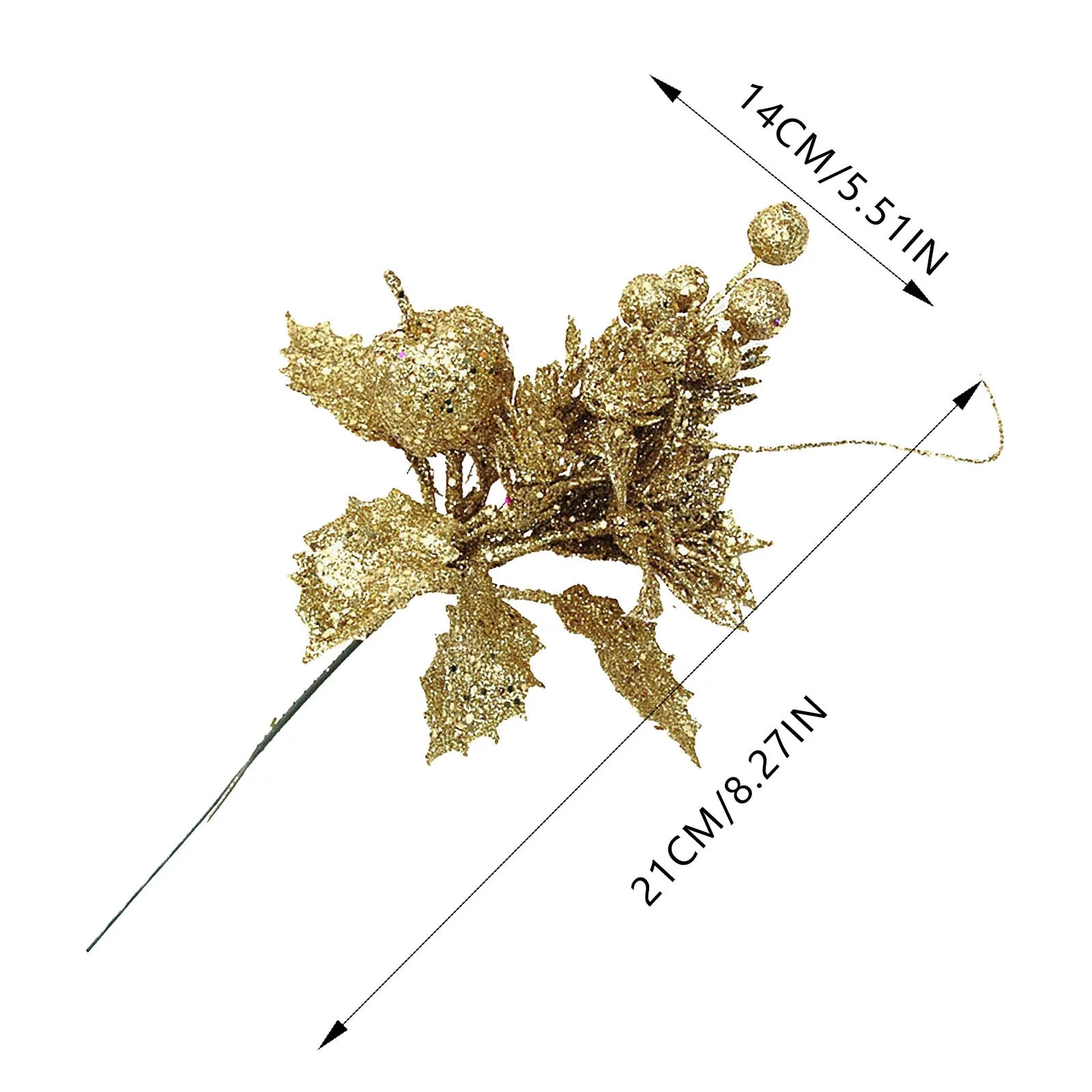 HALJEN Artificial Flowers for Outdoors in Pot Christmas Flower Cuttings Christmas Cuttings Leaves Christmas Wedding Decoration Flower Props