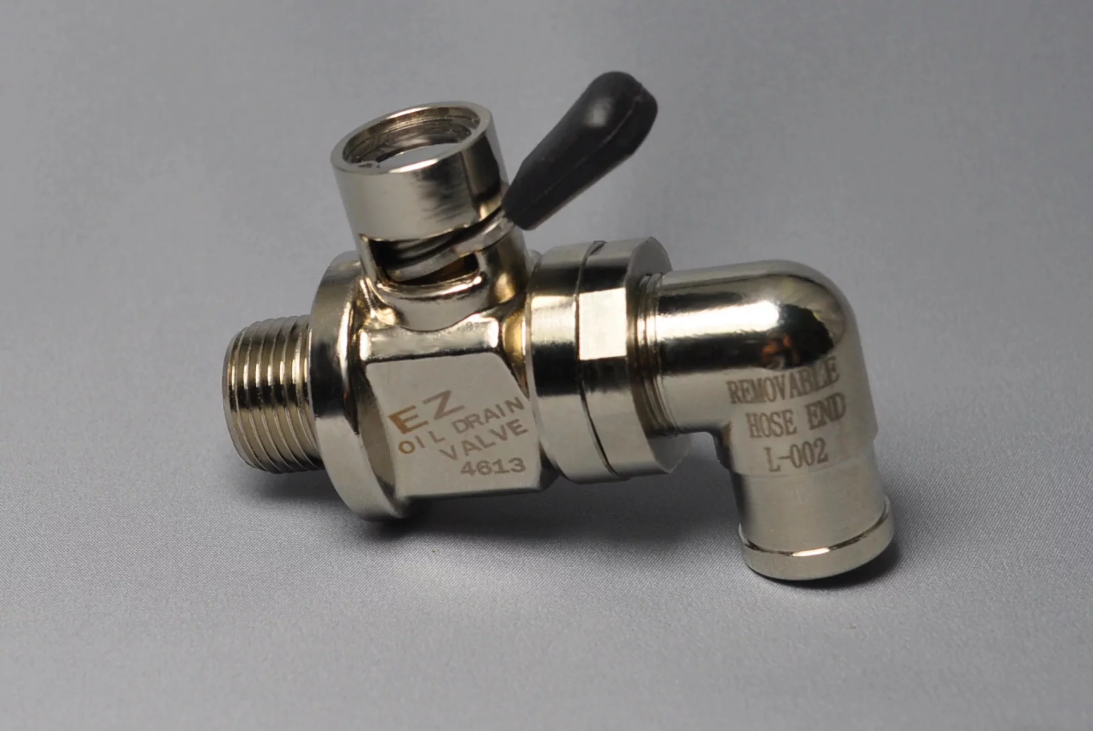 EZ OIL DRAIN VALVE L-002 : L-Shape Hose End 5/8