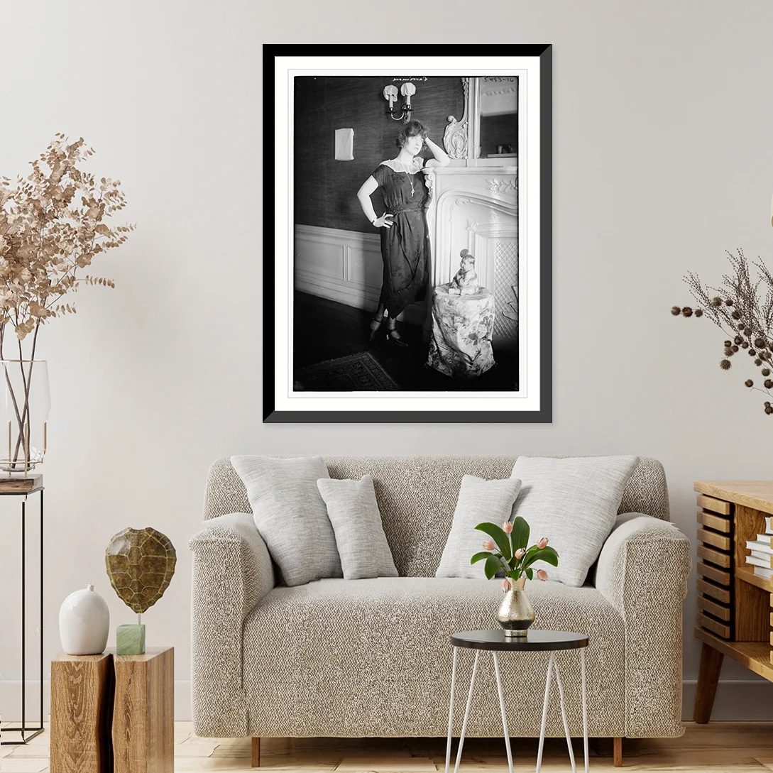 Historic Framed Print, Larrmore (near mantle), 17-7/8