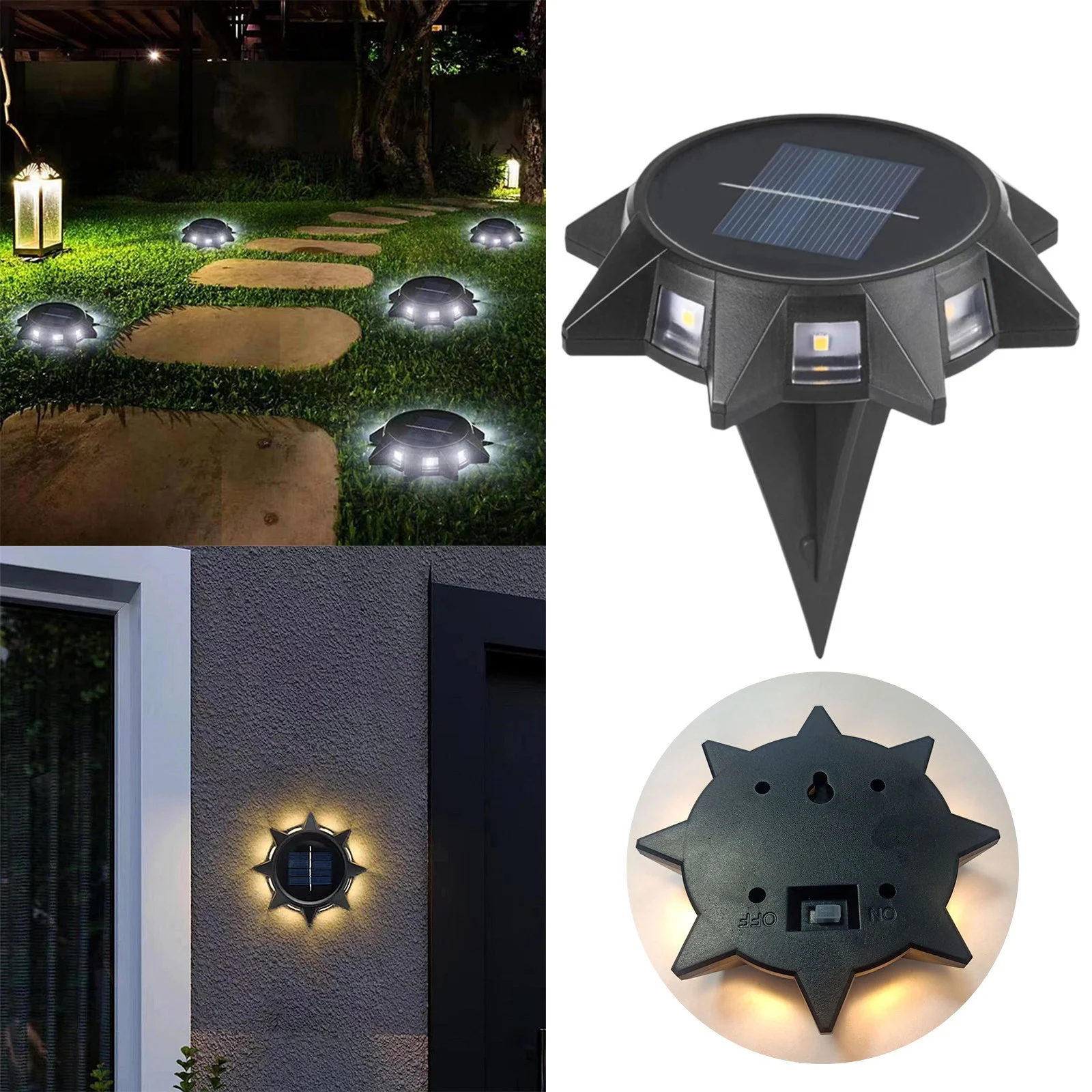 Star Light Pendant Solar Ground Lights New In 2024 Water Proof Solar Garden Lights LED Solar Lights Underground Buried Garden Roadway Outdoor Wall Lamp Lights For Yard Patio 1St Birthday Gifts Boy