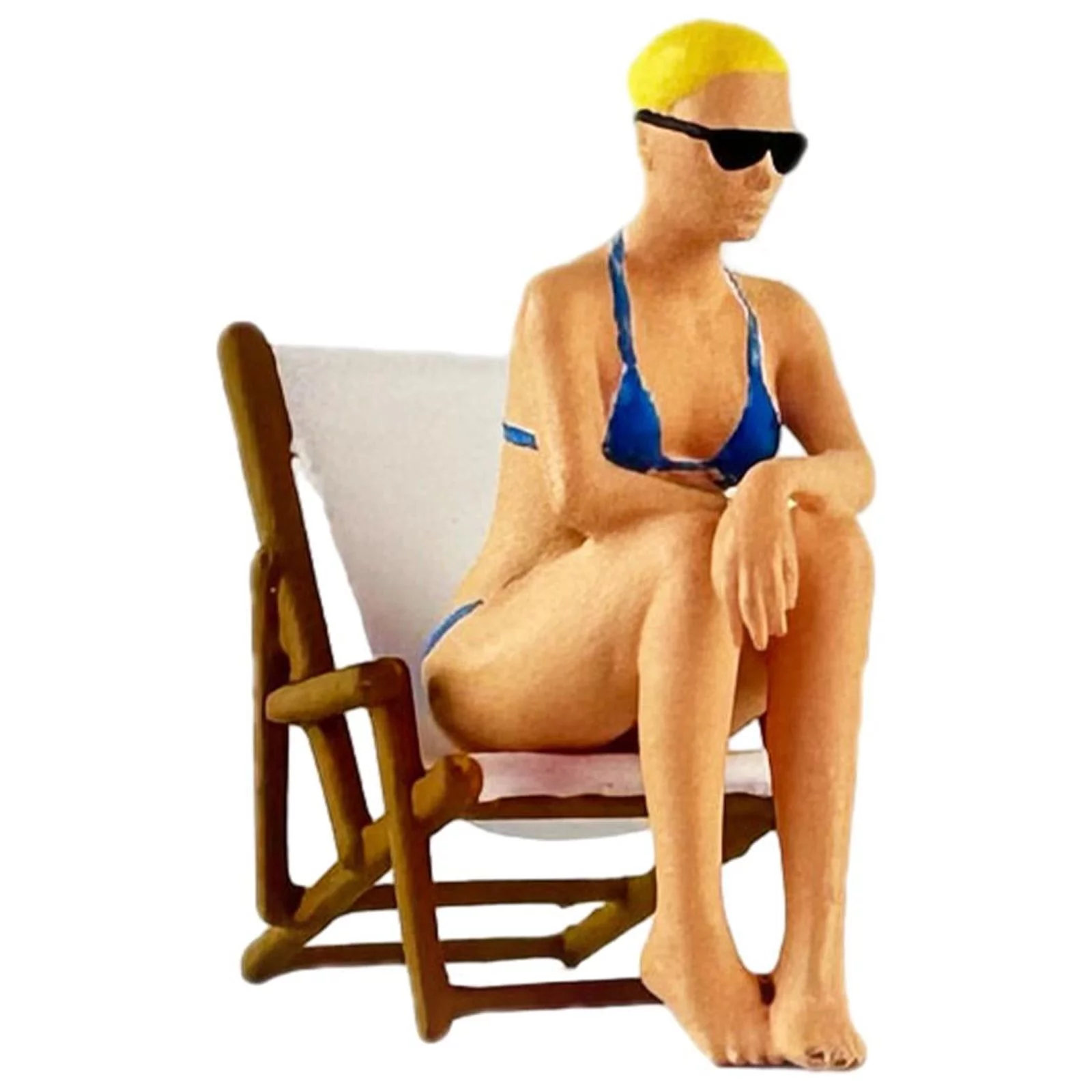 Diorama Figure Lounge Chair Model Handpainted Miniature Layout Photo Props for Railway Sets Fariy Garden Model Building Kits Micro Landscape people and chair