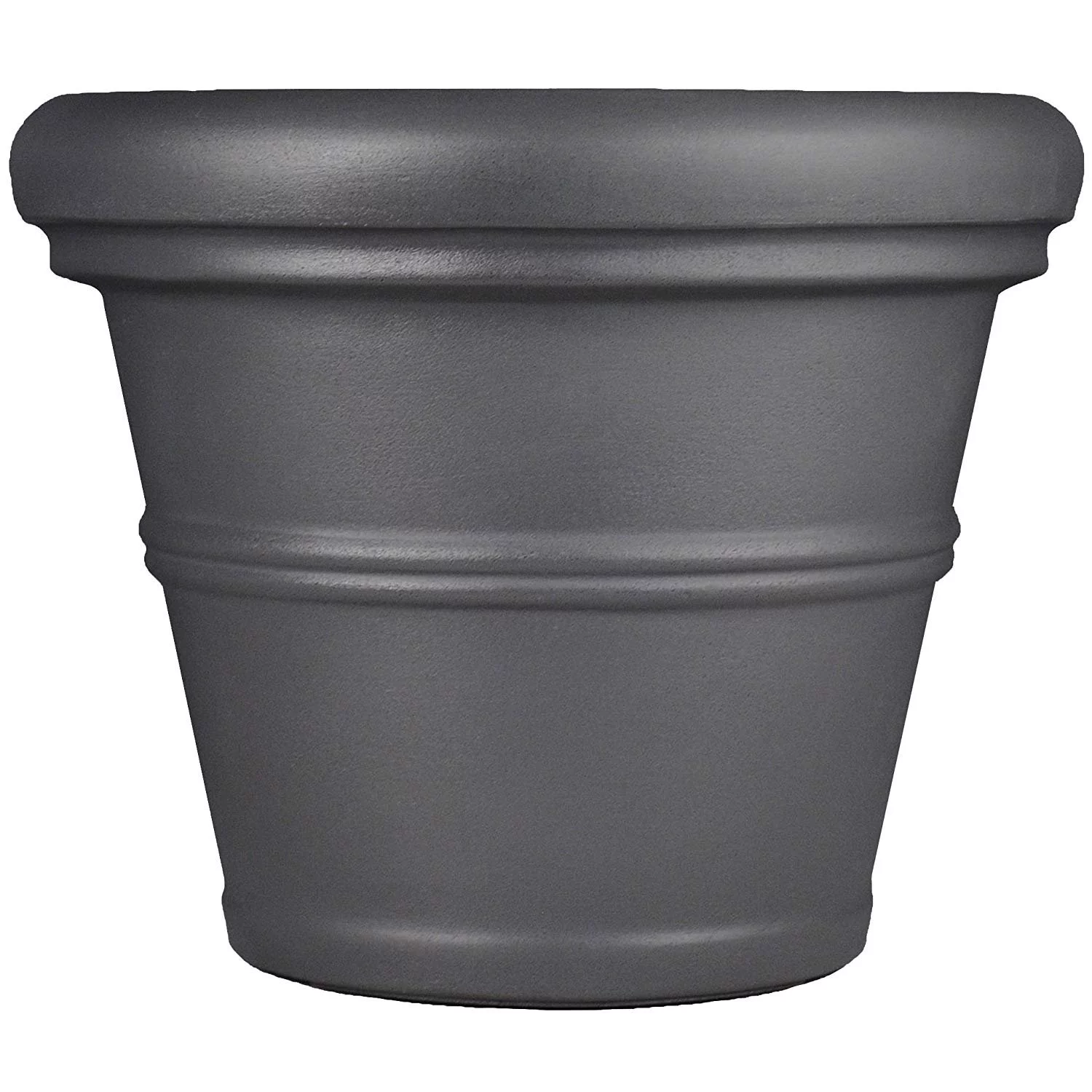 Tusco  20 in. Rolled Rim Planter, Slate