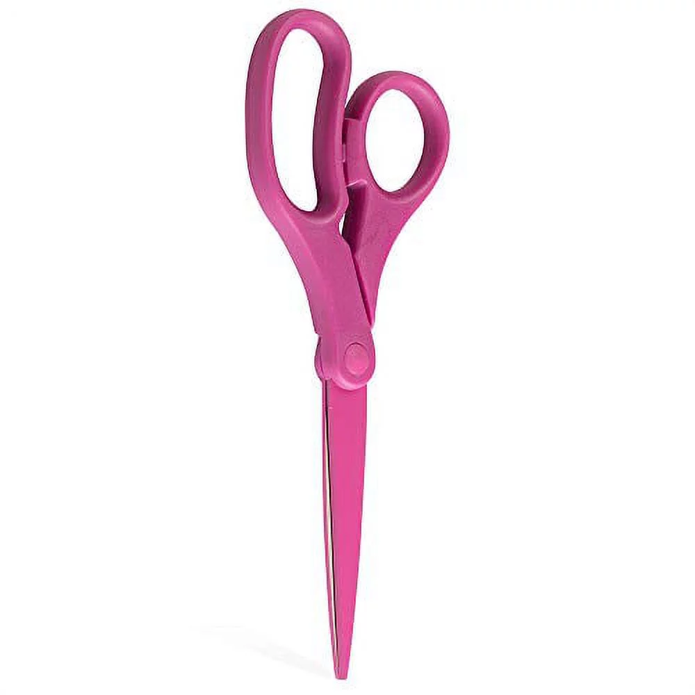 JAM Paper Multi-Purpose Precision Scissors, Pink, 8 inch, 1/Pack