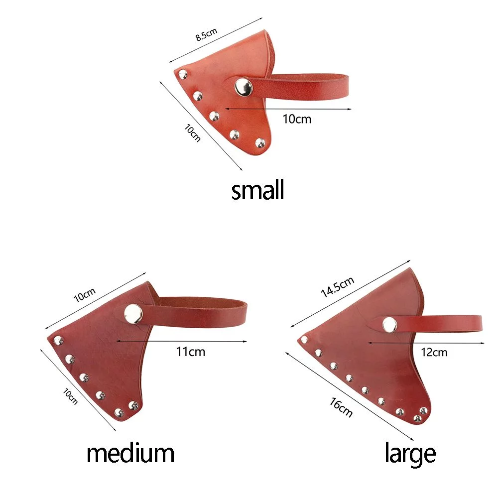 Tool Waist Bag Guard Holder Portable Leather Axe Head Cover Waist Ax Bag Outdoor Tools Axe Head Guard SMALL