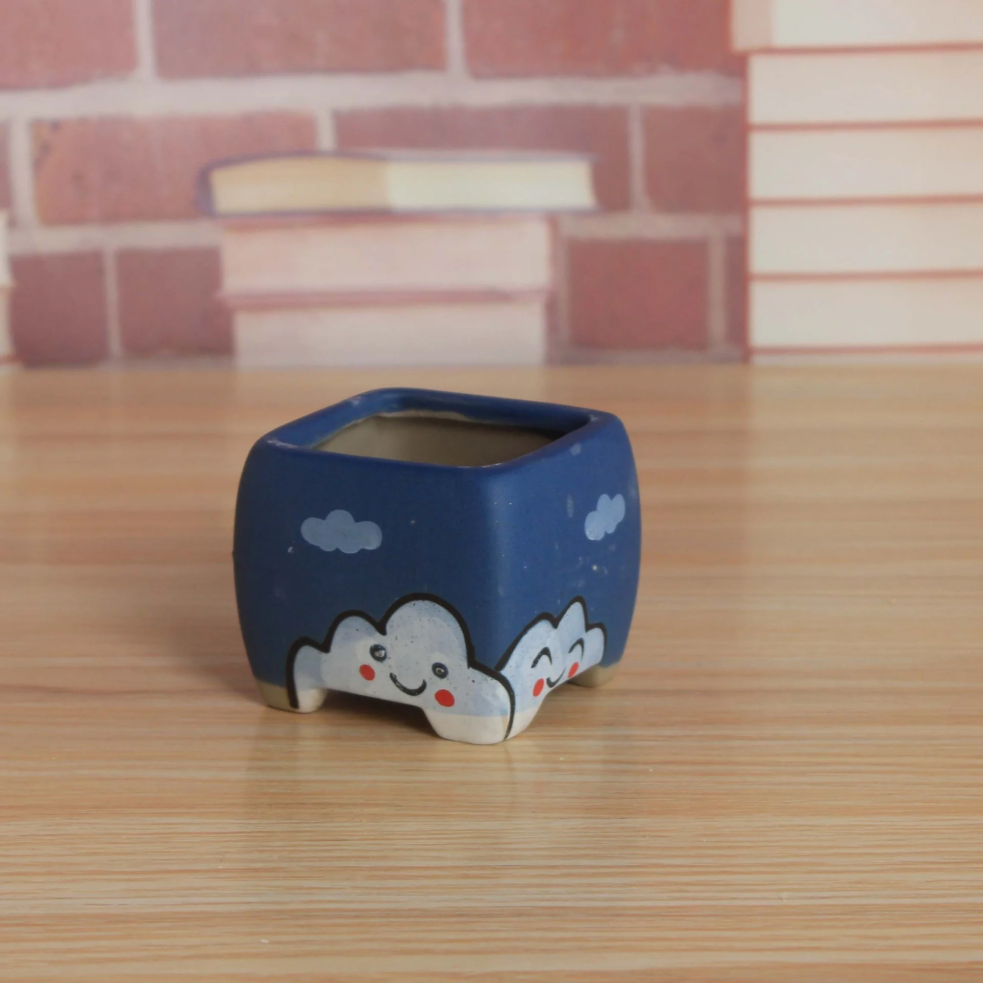 Ceramic Cartoon Succulent Planter - Creative and Minimalist Korean Hand-Painted Pot