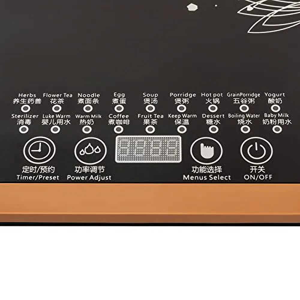 Electric Kettle 1.8L Electric Health Pot Kettle 110V health pot,tea maker, black flower tea, decoction pot, 800W Multifunction Food-Grade Stainless Steel ()