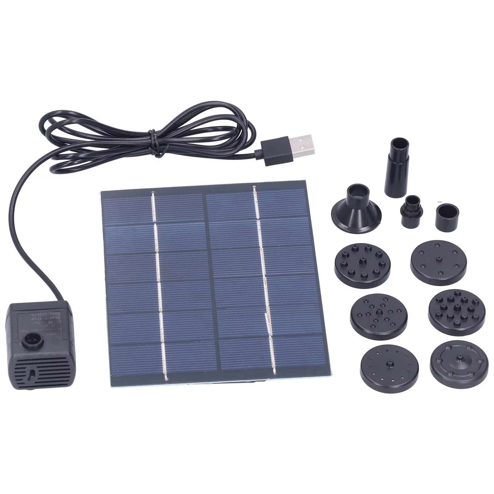 Delaman Solar Fountain, Solar Fountain with Panel Water Pump Solar Panel Kit for Outdoor Landscape Pond Decor