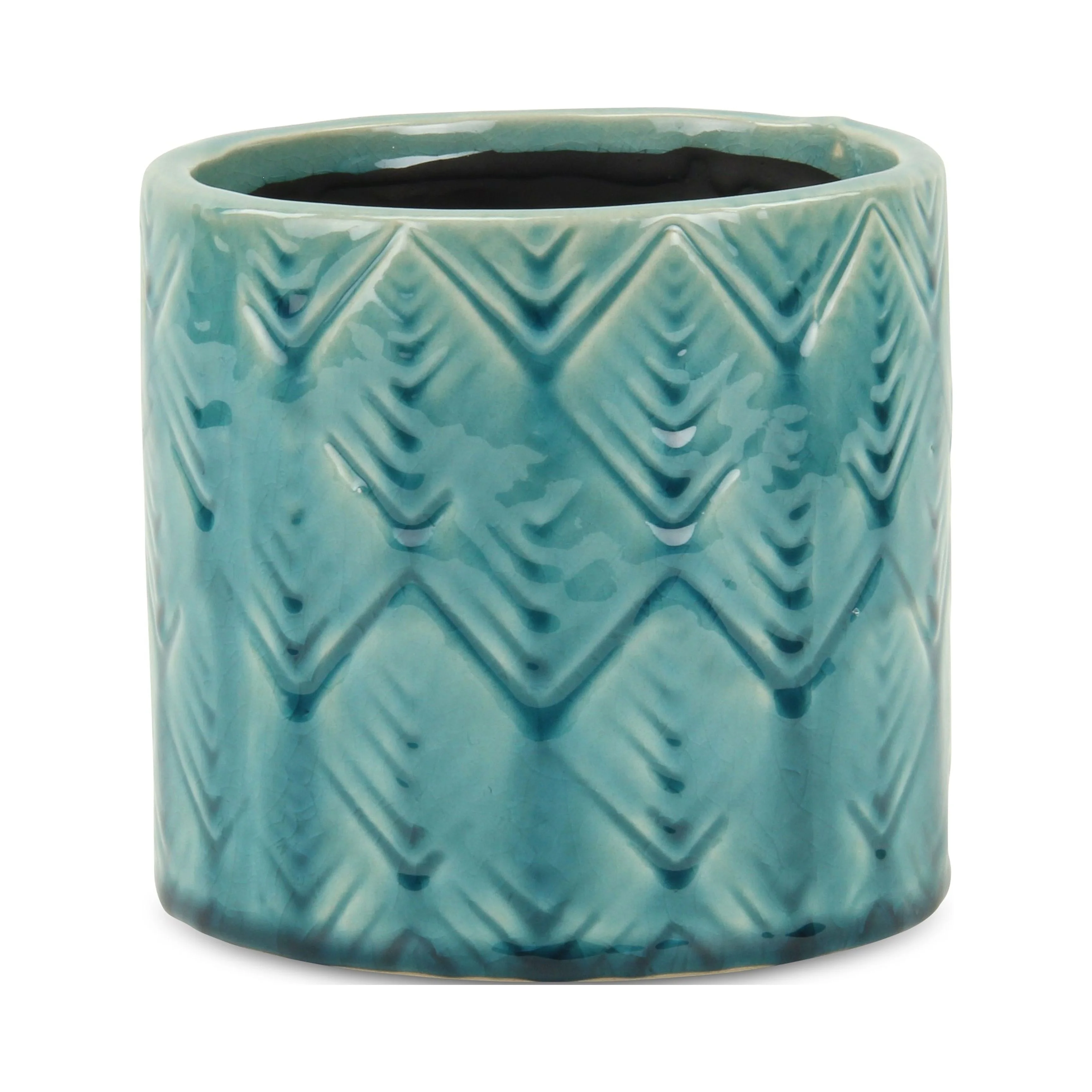 Cheungs 5775L 6.25 x 6.25 in. Arzati Pot, Turquoise