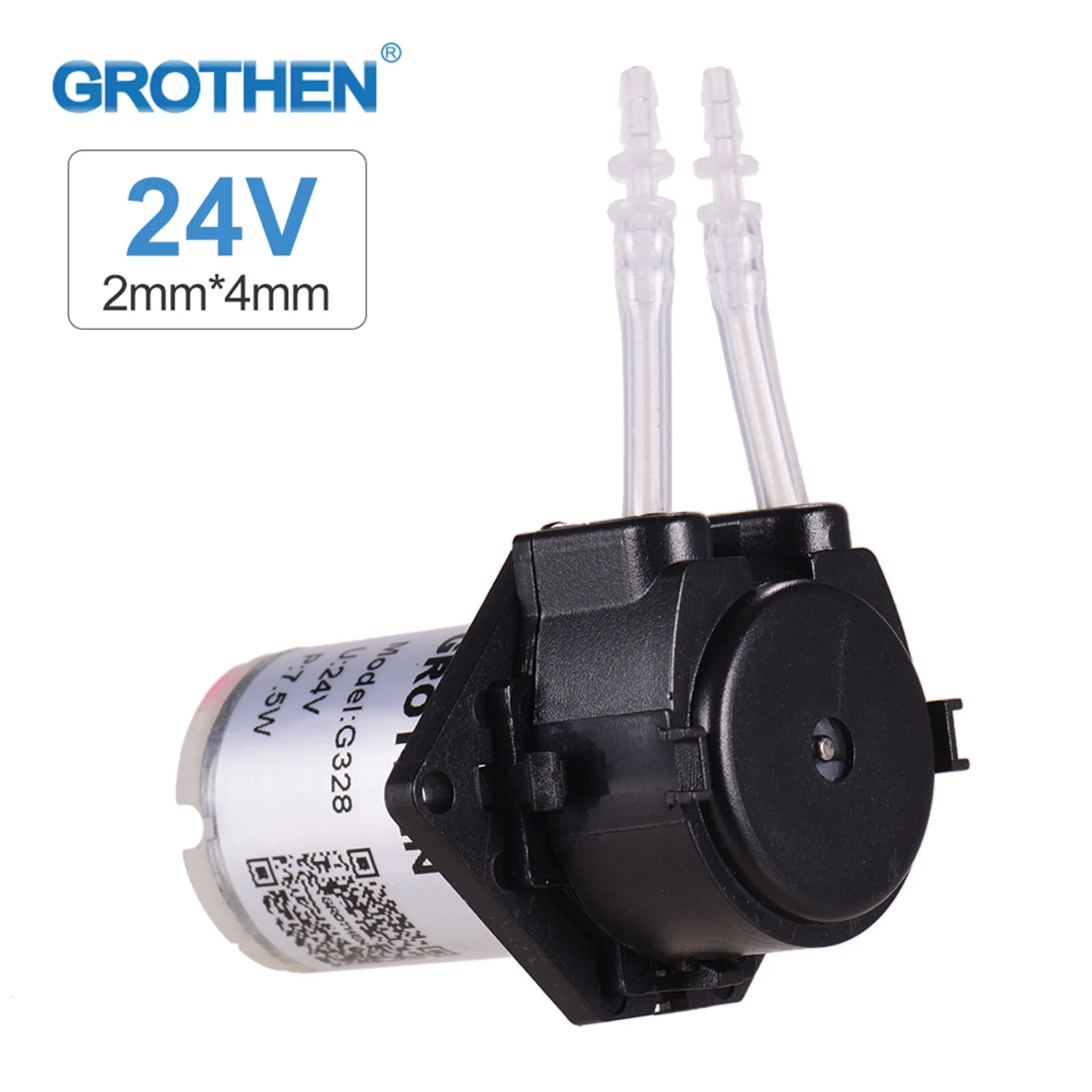 GROTHEN Peristaltic Pump,Additives Flat Panel Head Function Lab Chemical Additives Flat24v Pump Peristaltic Tube Head Function Lab Chemical Peristaltic Pump Flat Panel Style Pump Water Liquid
