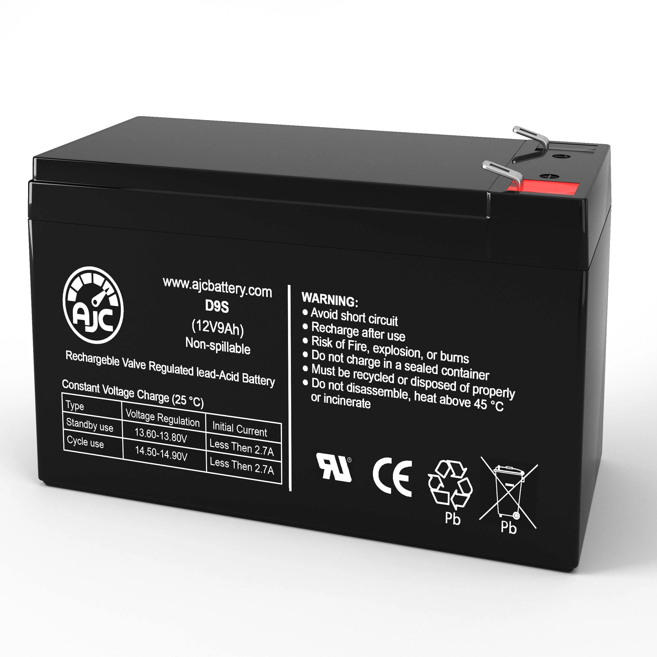AJC Battery Compatible with Ultra Products ULT33046 12V 9Ah Lawn and Garden Replacement Battery