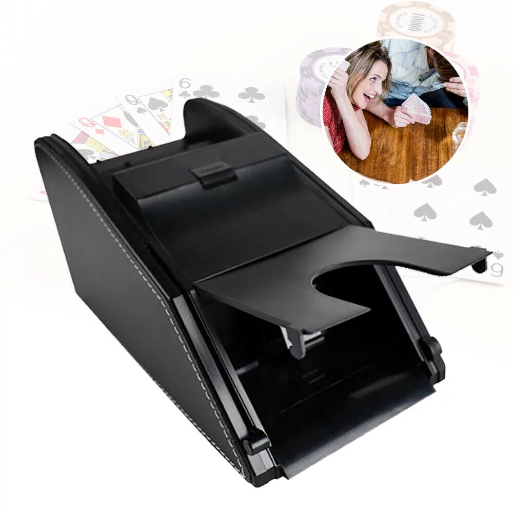 SHZICMY Automatic 1-2 Decks Card Shuffler Dealing Shoe Poker Card Shuffling Machine USA
