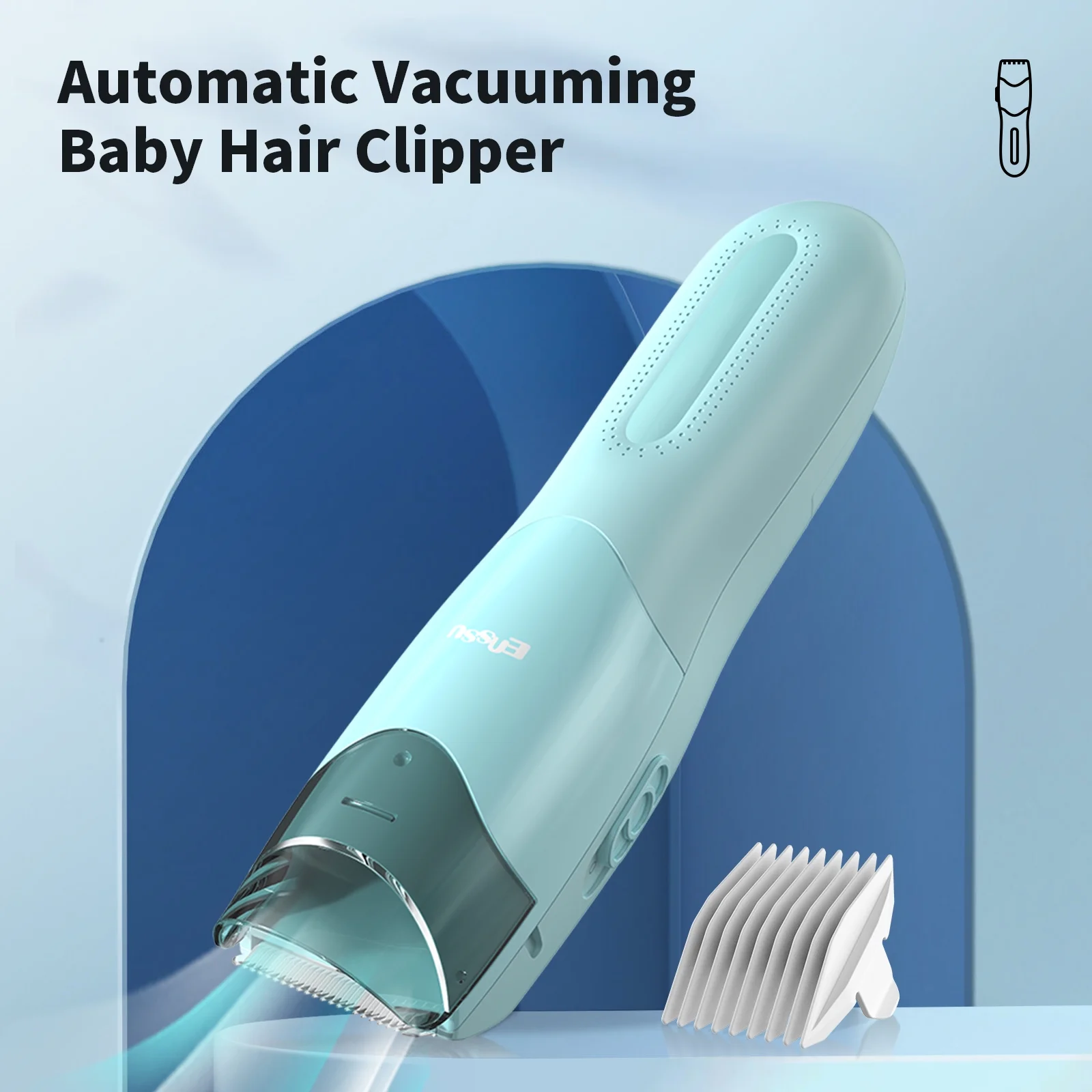 Enssu Cordless Hair Trimmer for Babies and Children with Vacuum Suction