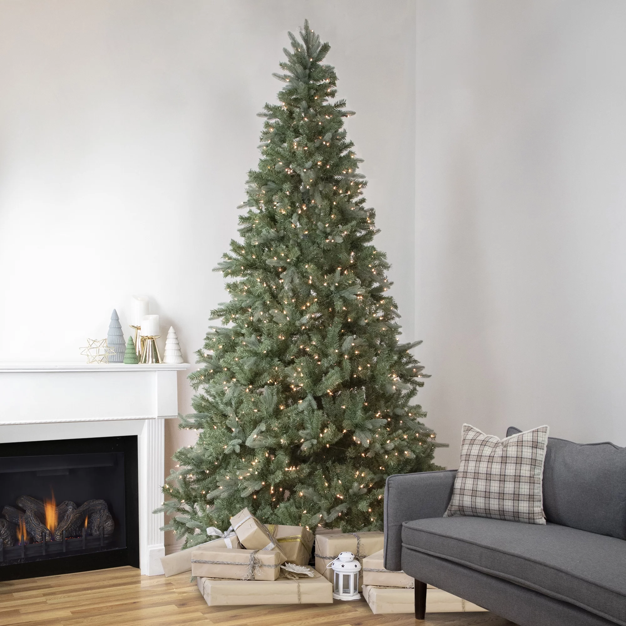 Northlight Real Touch™ Pre-Lit Medium Granville Fraser Fir Artificial Christmas Tree - 9' - Clear