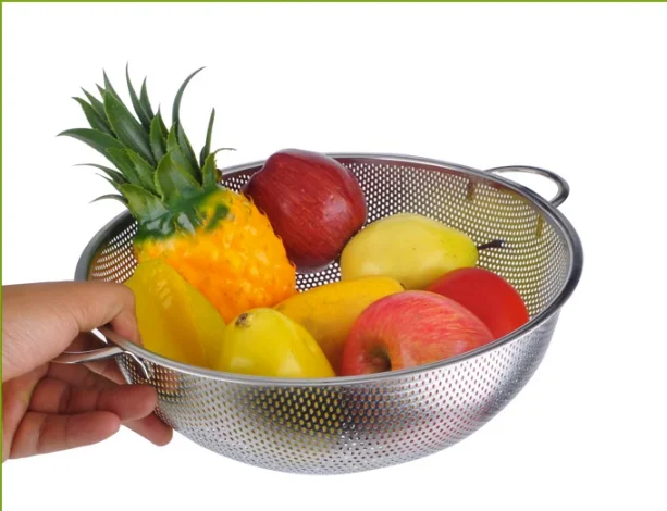 Cheefull 3 Pack Stainless Steel Colander Sieves(1-Quart, 2.5-Quart and 4.5-Quart)