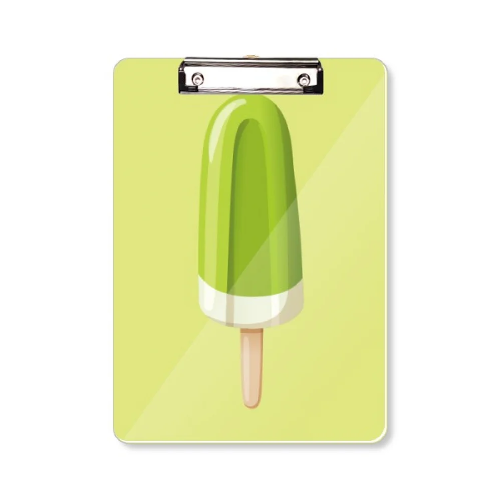 Green Mung Bean Popsicle Sweet Ice  Clipboard Folder Writing Pad Backing Plate A4