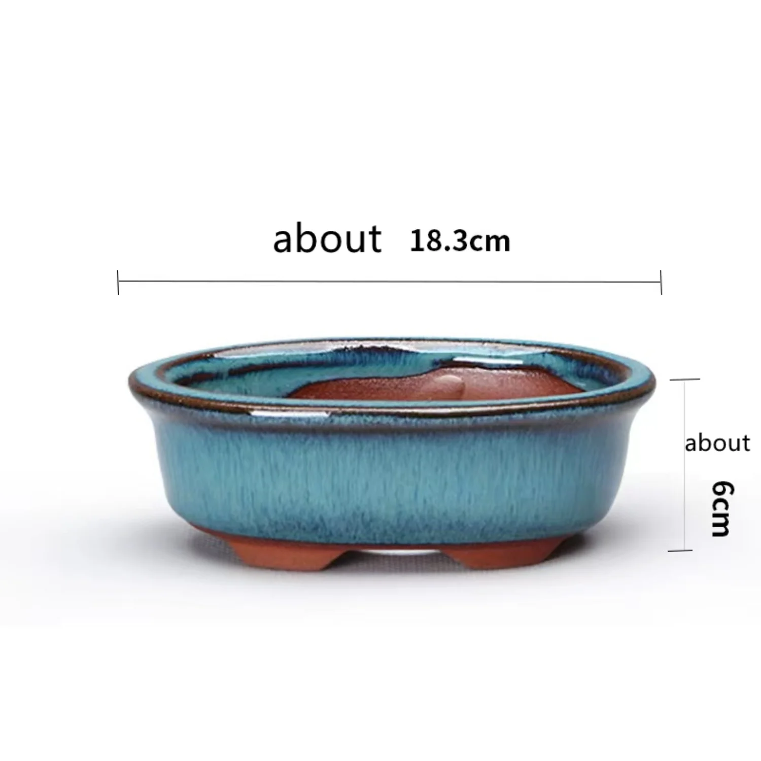 Beautiful Handmade Glazed Chinese Ceramics Bonsai Flower Pot for Plant and Flower Arrangement - Unique Garden Decor Piece