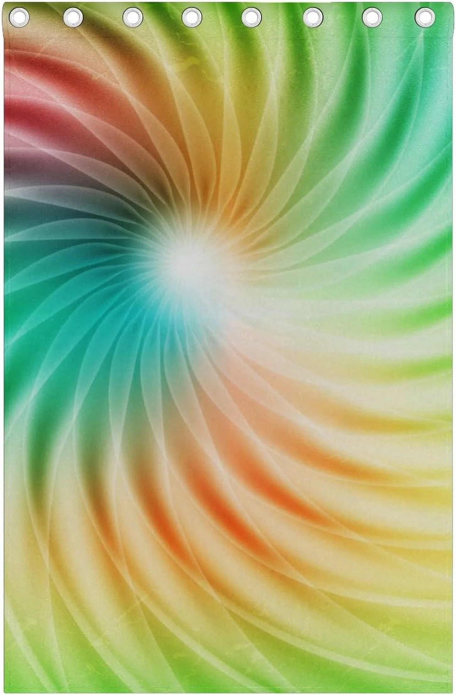 Coolnut Colorful Spiral Thermal Insulated Blackout Grommet Printed Window Curtain - 84x55 in - 100% Polyester 2 Panels, Symmetry