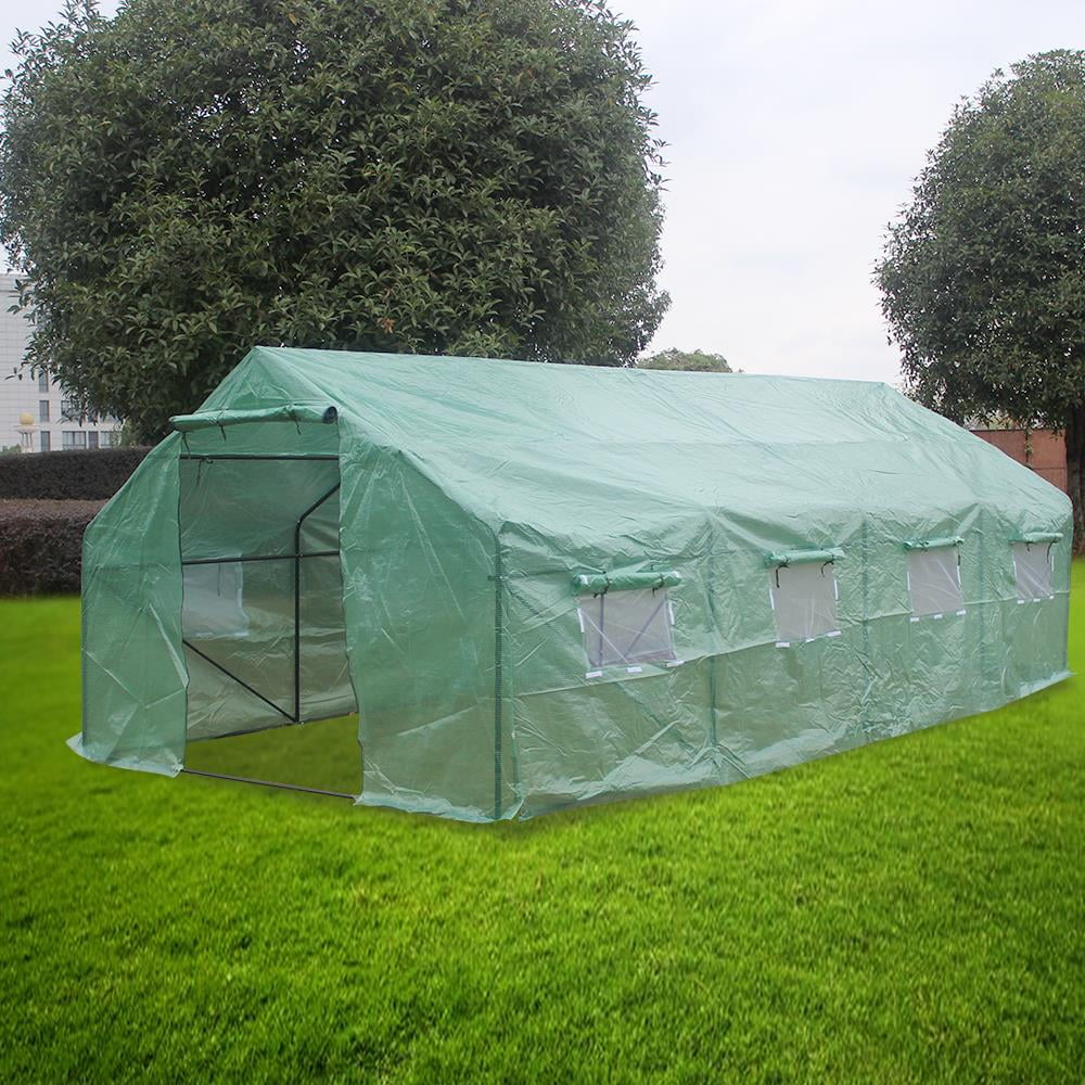 UBesGoo 20x10x7  Walk in Tunnel Greenhouse w/ Roll up Window