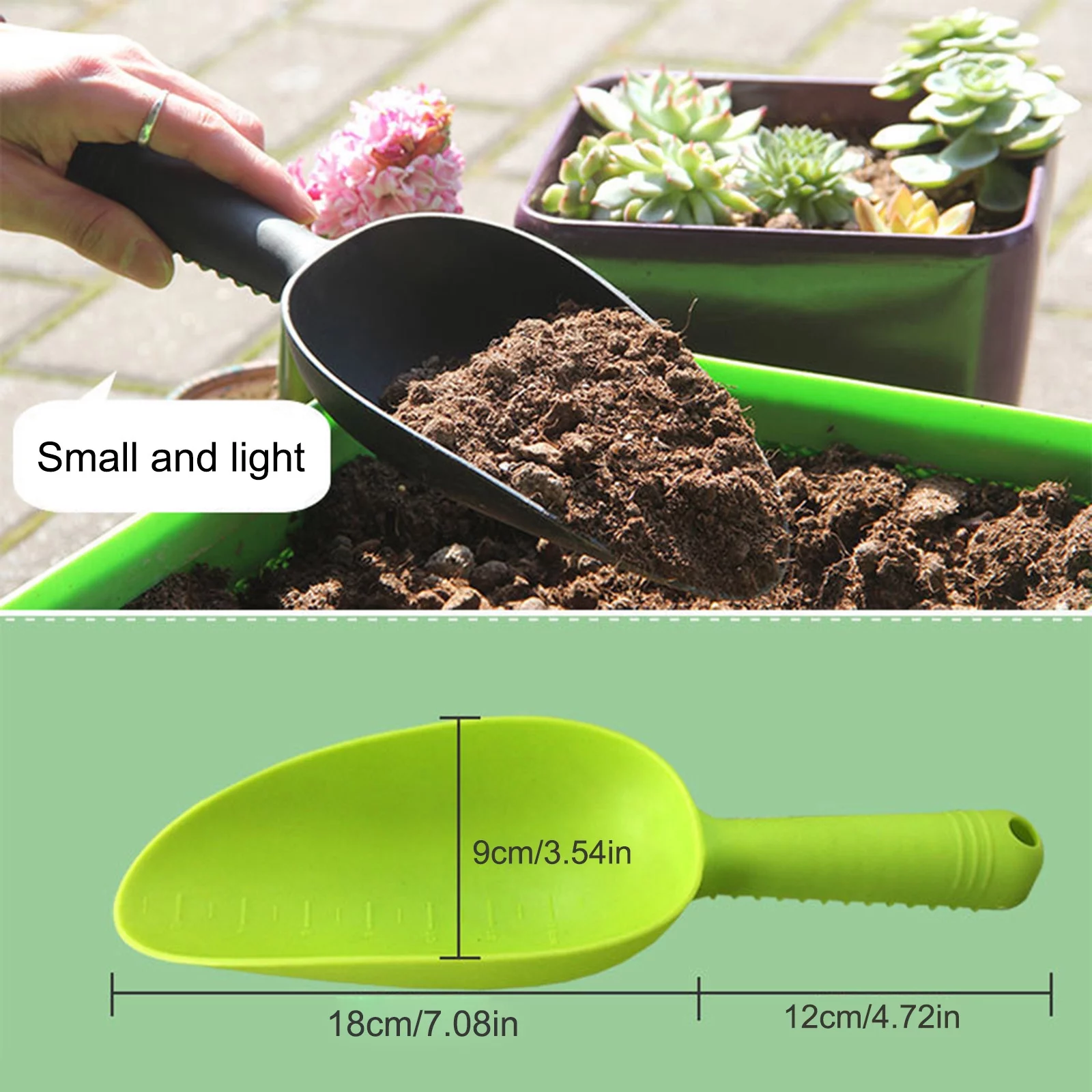 4 packs of plastic garden shovel plants hand shovel trowel household gardening tools, used for flower and vegetable soil transplantation, weeding, moving, digging, planting