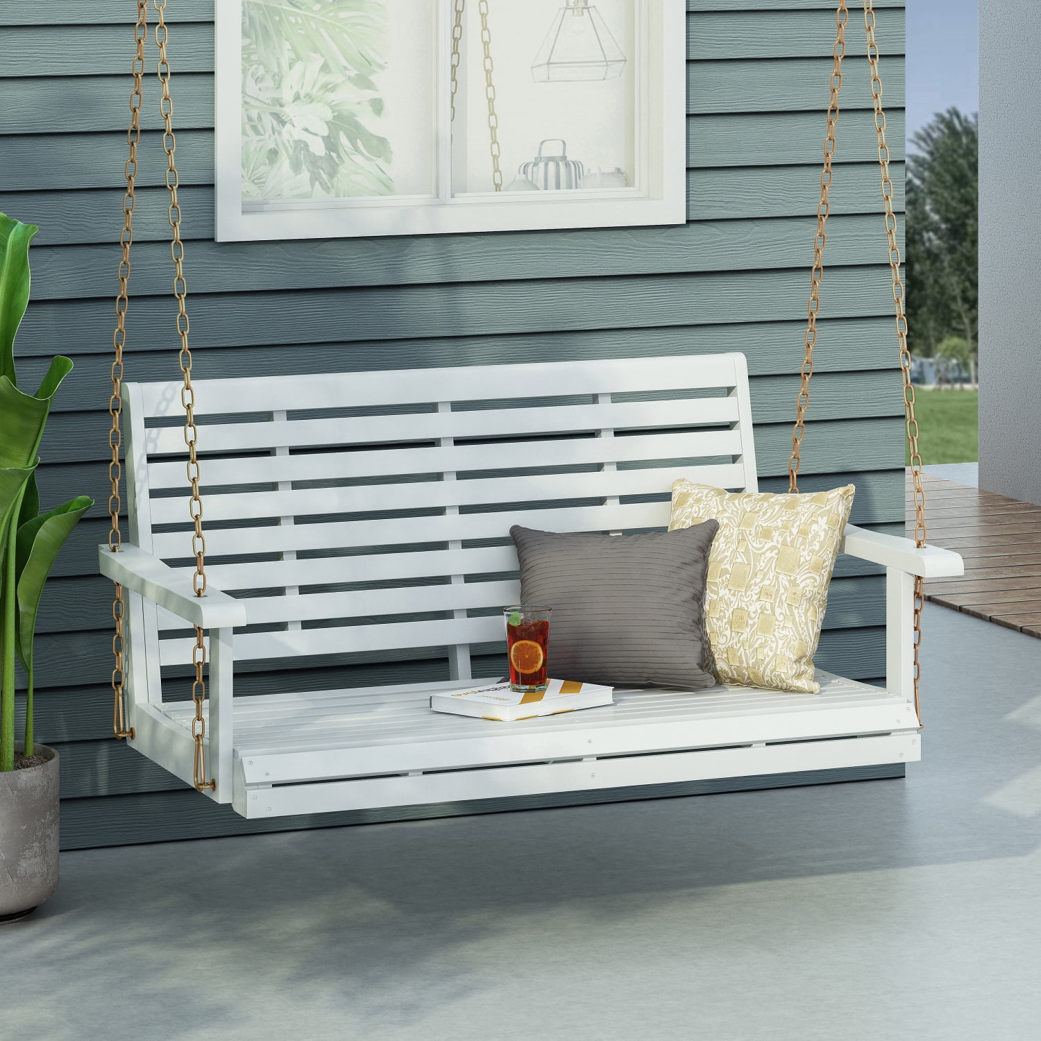 The Ultimate Luxurious Tasmanian Outdoor Porch Swing with Cushioned Seating for Garden or Patio Relaxation - Perfect Addition to Your Stylish Living Space and Outdoor Oasis  Offering Ulti